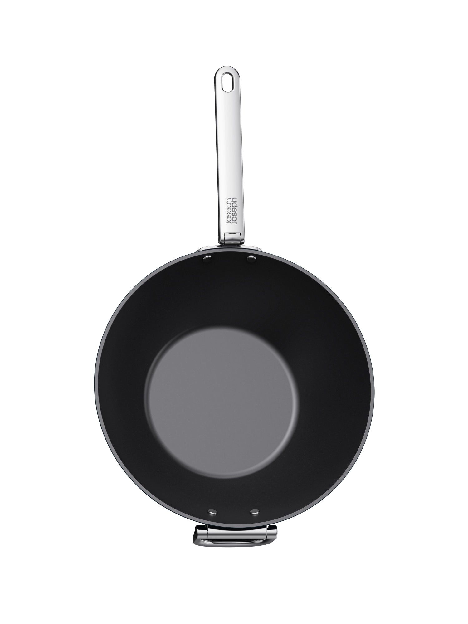 Joseph Joseph Space Wok mit 32 cm Durchmesser und klappbaren Griffen, ideal für platzsparendes Kochen und mühelose Lagerung.