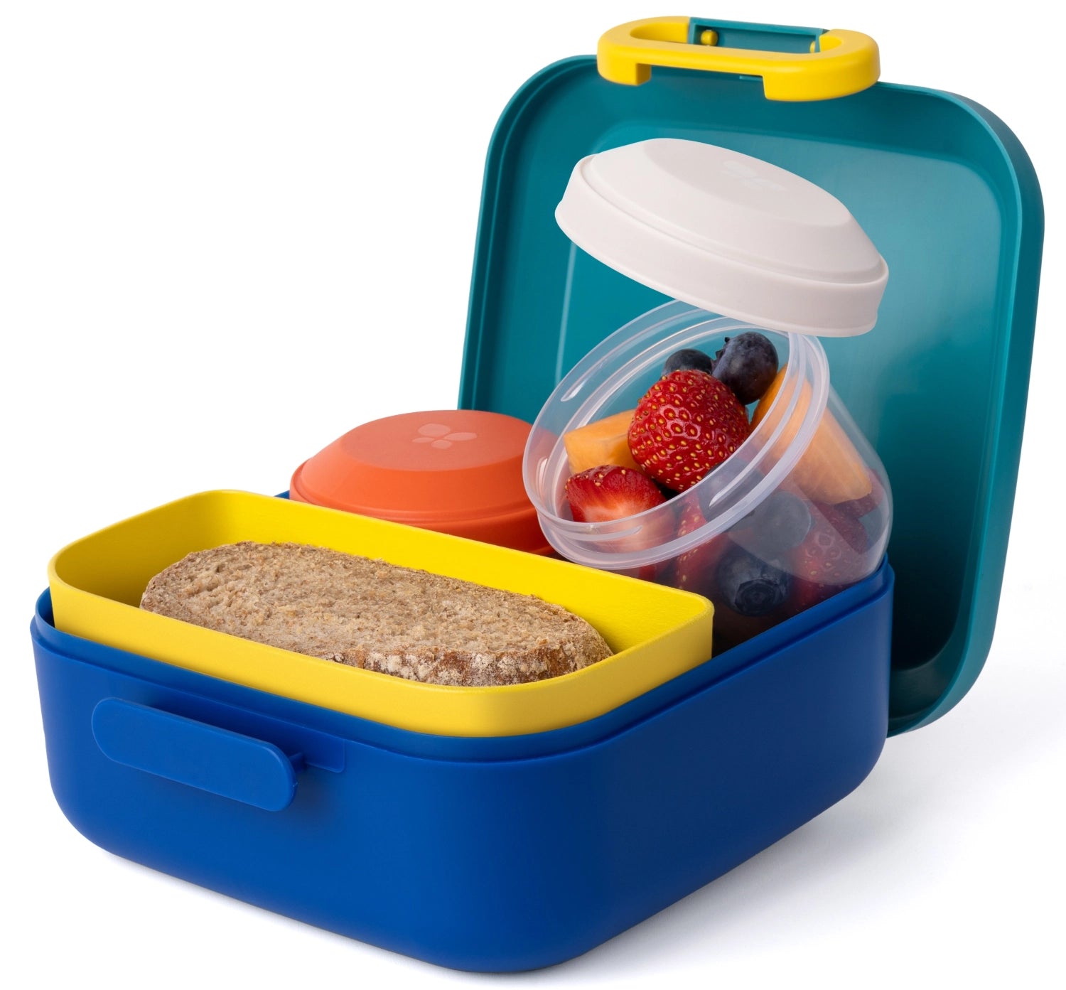 Stylische Rikko Lunchbox in Midnight Lagoon, ideal für die praktische und sichere Mitnahme von Mahlzeiten und Snacks für unterwegs.