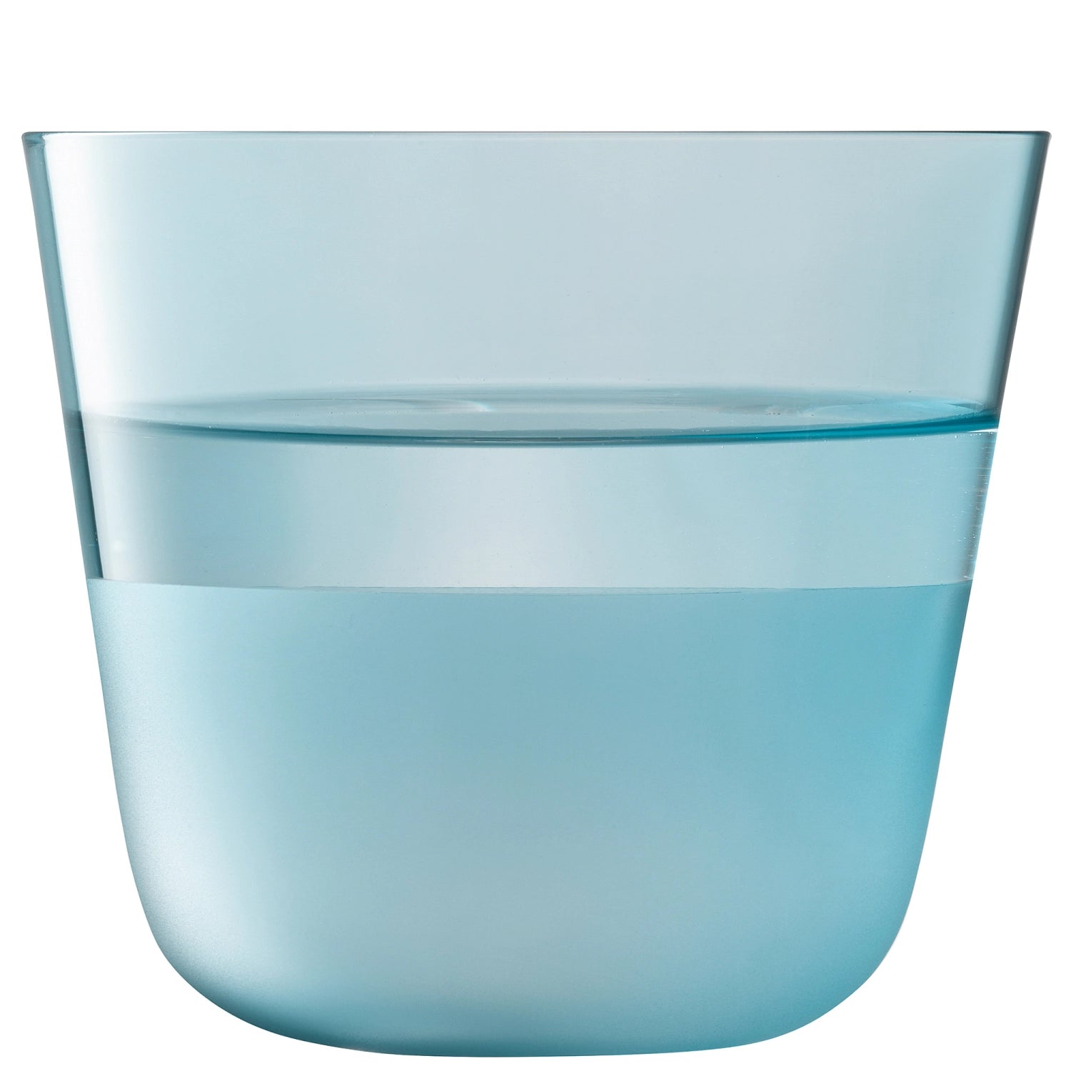 Elegantes 2er Set Trinkbecher in lebhaftem Skyblau, perfekt für festliche Anlässe oder den Alltag, aus der LSA Arc Contrast Serie.