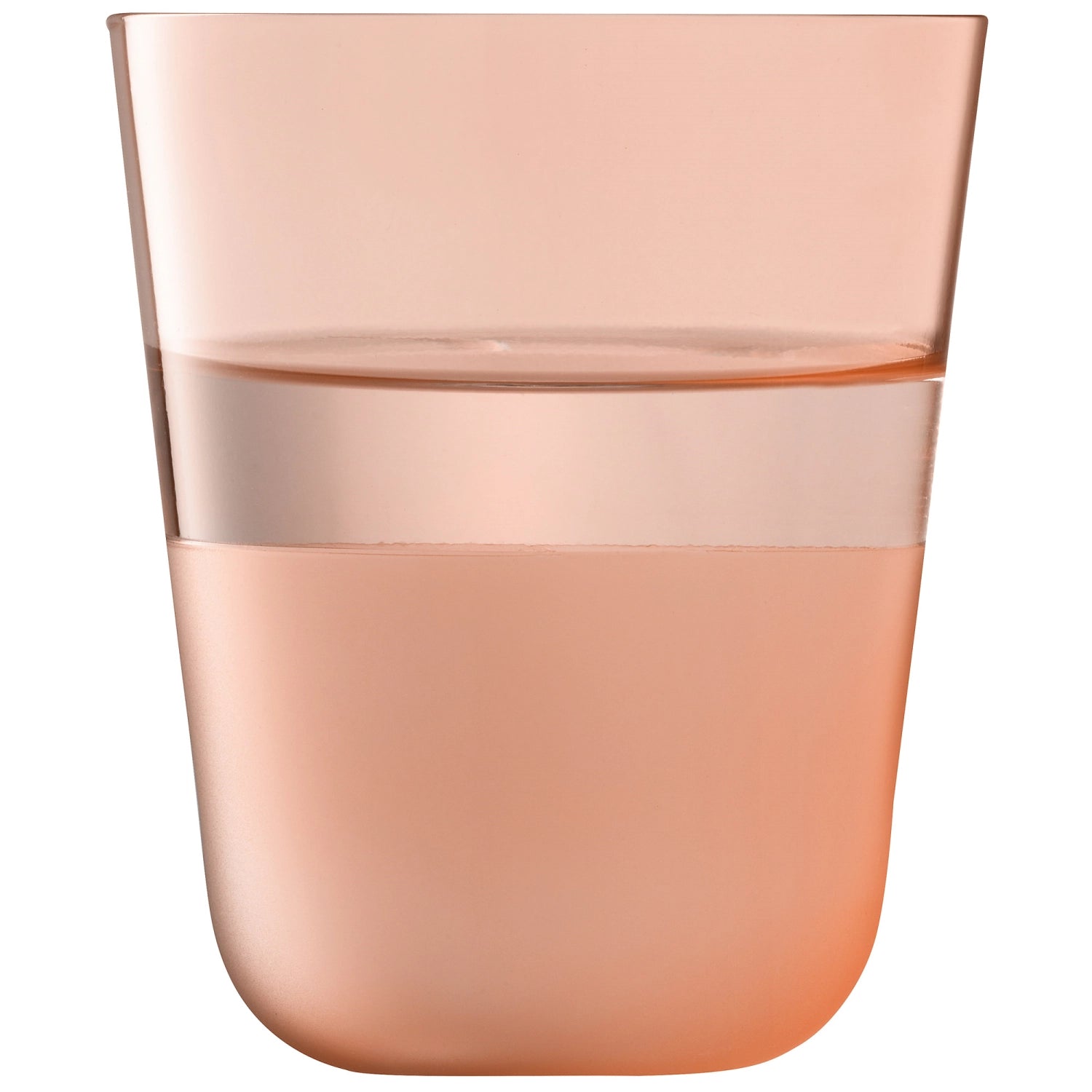 Elegantes 2er Set Trinkbecher in lebhaftem Koralle, perfekt für festliche Anlässe oder den Alltag, aus der LSA Arc Contrast Serie.