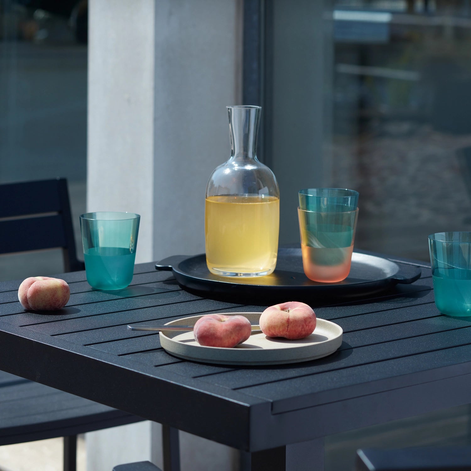 Elegantes 2er Set Trinkbecher in beruhigendem Ozeanblau, 380ml, perfekt für festliche Anlässe und stilvolle Tischdekoration.
