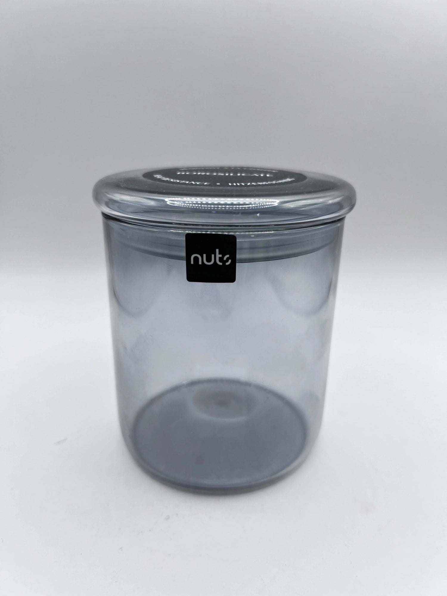 Elegantes graues Vorratsglas mit 500ml Fassungsvermögen von Nuts Innovations, ideal für stilvolle Aufbewahrung in der Küche.