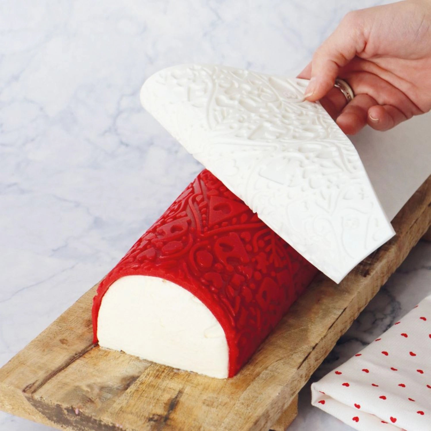Silikonmatte für Rouladen Weihnachten 40x30cm von Scrap Cooking, ideal zum Backen und für kreative Weihnachtsrezepte.