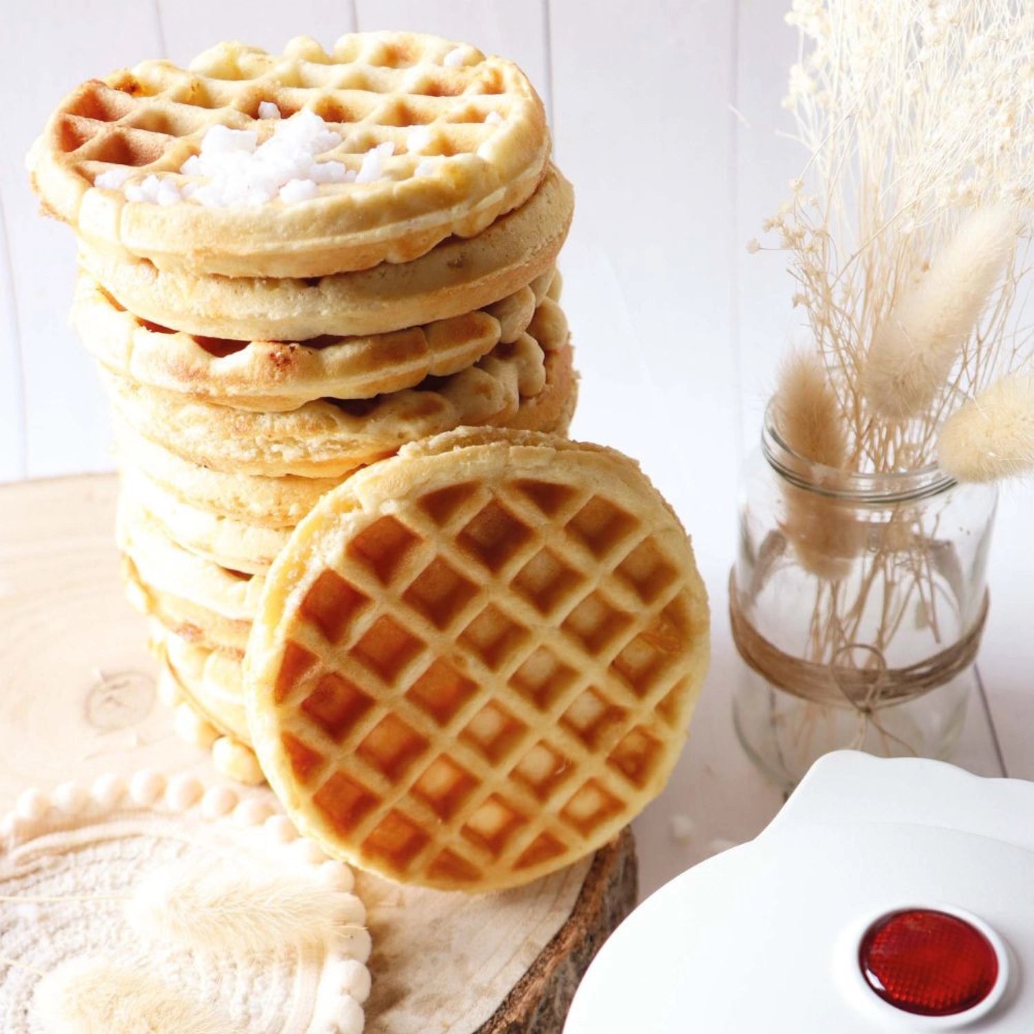 Leckere Waffeln selbstgemacht: Teigmischung von Scrap Cooking, 480g, perfekt für süße und herzhafte Waffelvariationen.