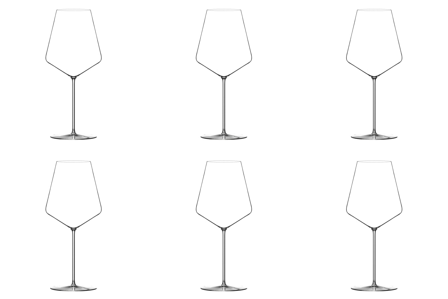 Hochwertiges 6er Set F. Sommier Dionysos Rotweingläser von Lehmann Glass, perfekt für Rotweinliebhaber, handgefertigt und stilvoll.
