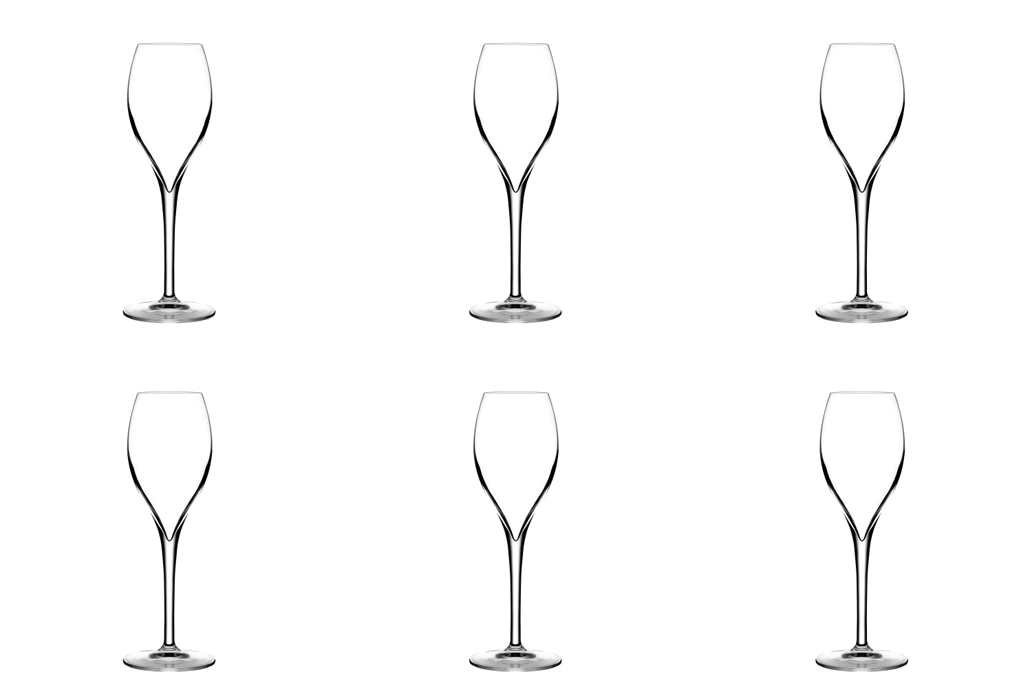 Elegantes 6er Set Opale Champagnerflöten von Lehmann Glass, 16cl, perfekt für feierliche Anlässe und unvergessliche Momente.