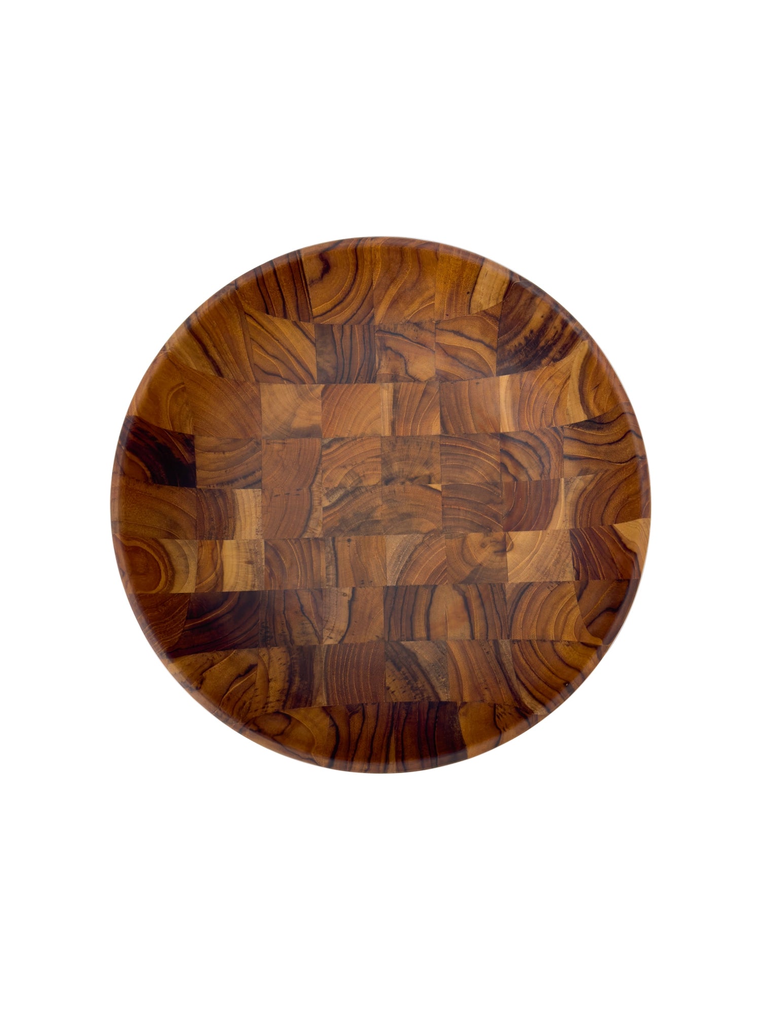 Elegante Moon Salatschale aus hochwertigem Holz, 35 cm Durchmesser und 15 cm Höhe, ideal für die stilvolle Servierung von Speisen.
