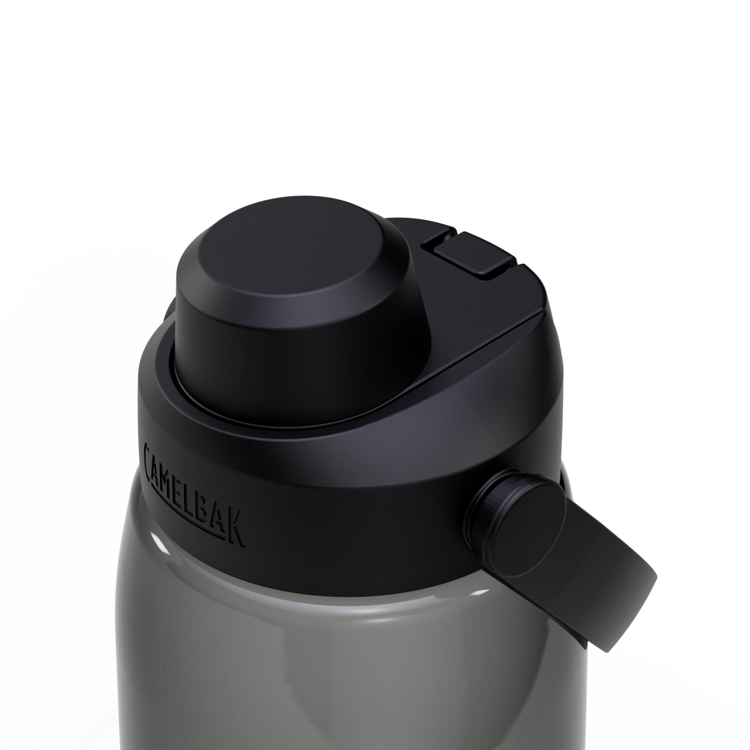Camelbak Thrive Chug 1.0l in elegantem Charcoal, perfekt für aktive Lebensstile, bietet eine bequeme Handhabung und ist auslaufsicher.