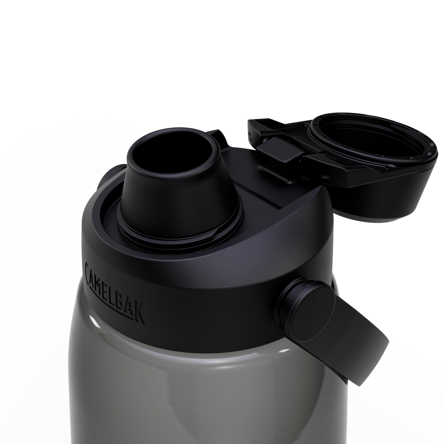 Camelbak Thrive Chug 1.0l in stilvollem Charcoal, ideal für Sport und Freizeit, mit ergonomischem Design und sicherem Verschluss.