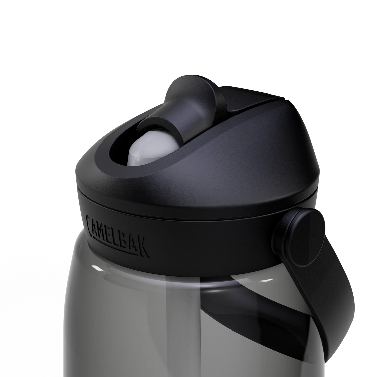 Camelbak Thrive Flip Straw 1.0l in stilvollem Charcoal – praktische Trinkflasche mit Flip-Deckel für müheloses Trinken unterwegs.