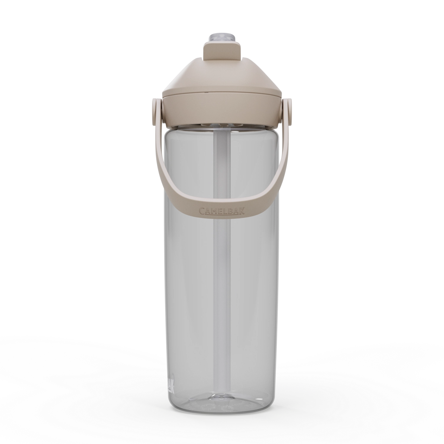 Camelbak Thrive Flip Straw 0.6l Trinkflasche in klarem Design, ideal für unterwegs, mit praktischem Flip-Deckel für einfaches Trinken.