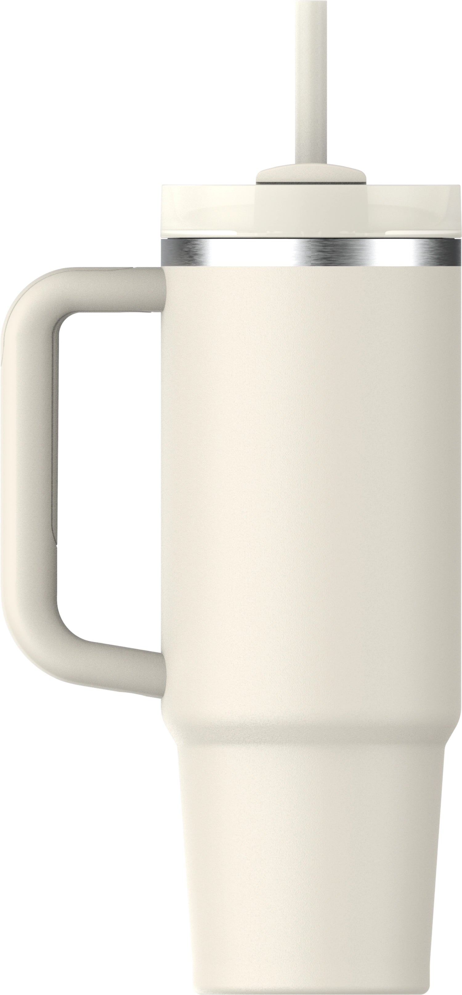 Elegante beige Stanley Trinkflasche Quencher FlowState 0.89l, perfekt für aktive Lebensstile, bietet Funktionalität und ansprechendes Design.