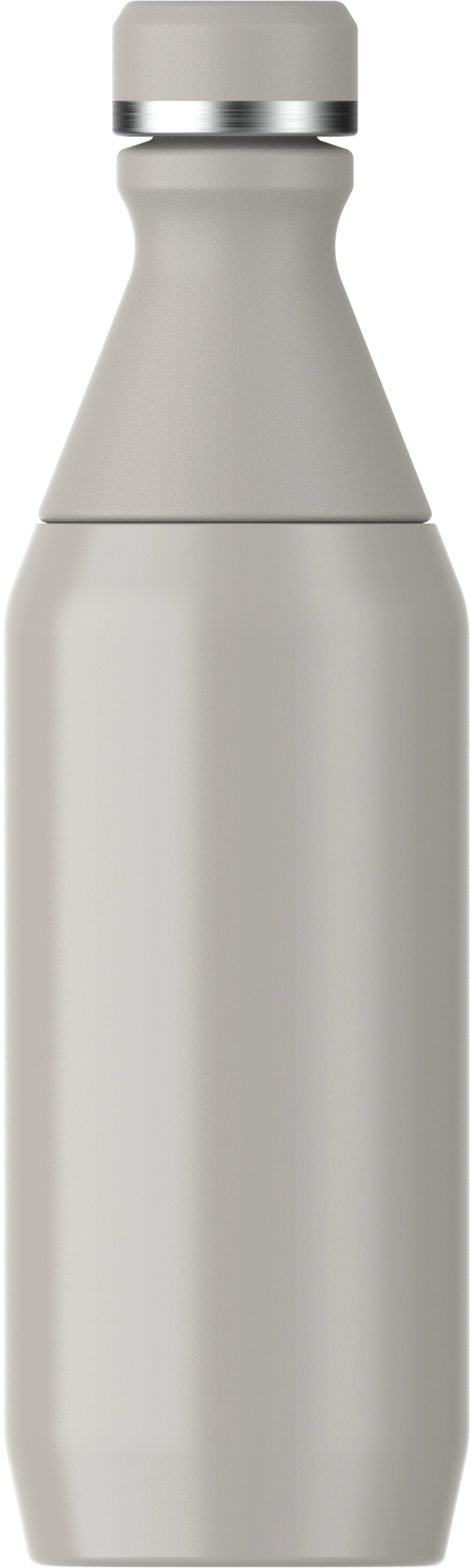 Stylische Stanley All Day Slim Flasche 0.35l in glänzendem Grau, perfekt für unterwegs und hält Getränke lange kühl oder warm.