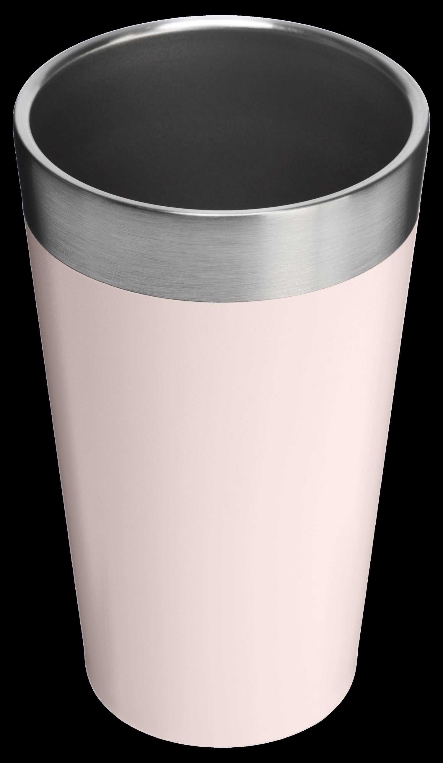Eleganter Stacking Tumbler in zartem Rose Quartz, ideal für stilvolles Trinken unterwegs. Perfekt für jeden Anlass und umweltfreundlich.