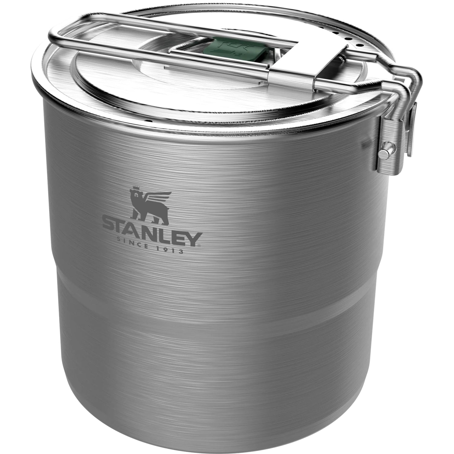 Der Wildfare Go Kochtopf in schiefergrau mit zwei Schalen, ideal für Picknicks und Outdoor-Aktivitäten, von Stanley.