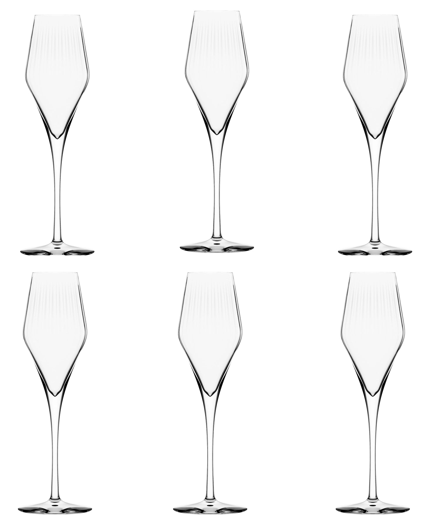 Elegantes 6er Set Symphony Champagnerkelche von Stölzle, 290ml, 260mm hoch, ideal für festliche Anlässe und stilvolles Anstoßen.