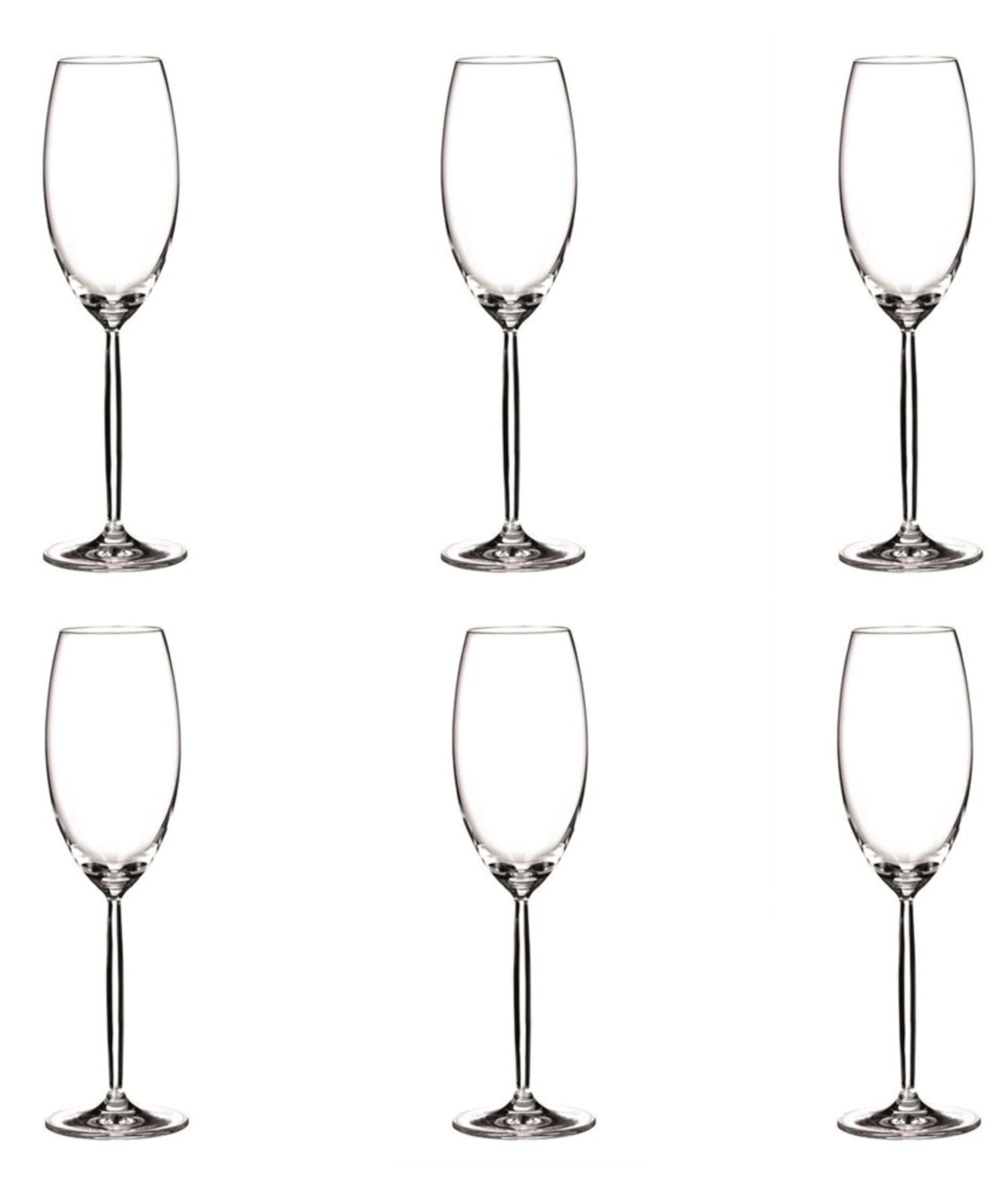 Elegantes 6er Set Sektgläser (219ml) von Zwiesel, perfekt für festliche Anlässe und stilvolles Anstoßen mit Champagner.
