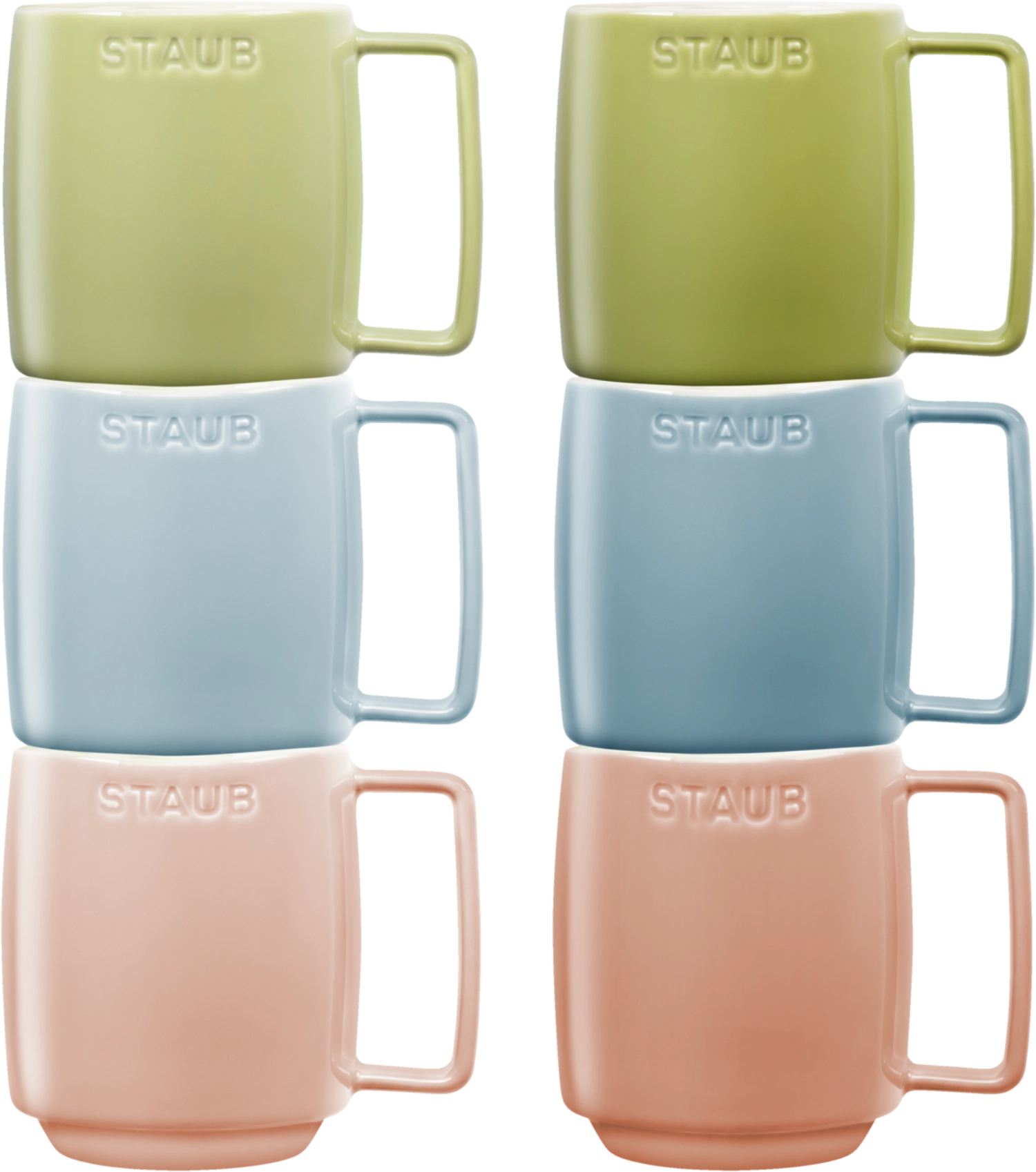 Elegantes 6-teiliges Tassenset M von Staub, 350ml, perfekt für Kaffee oder Tee, mit zeitlosem Design und hochwertiger Verarbeitung.