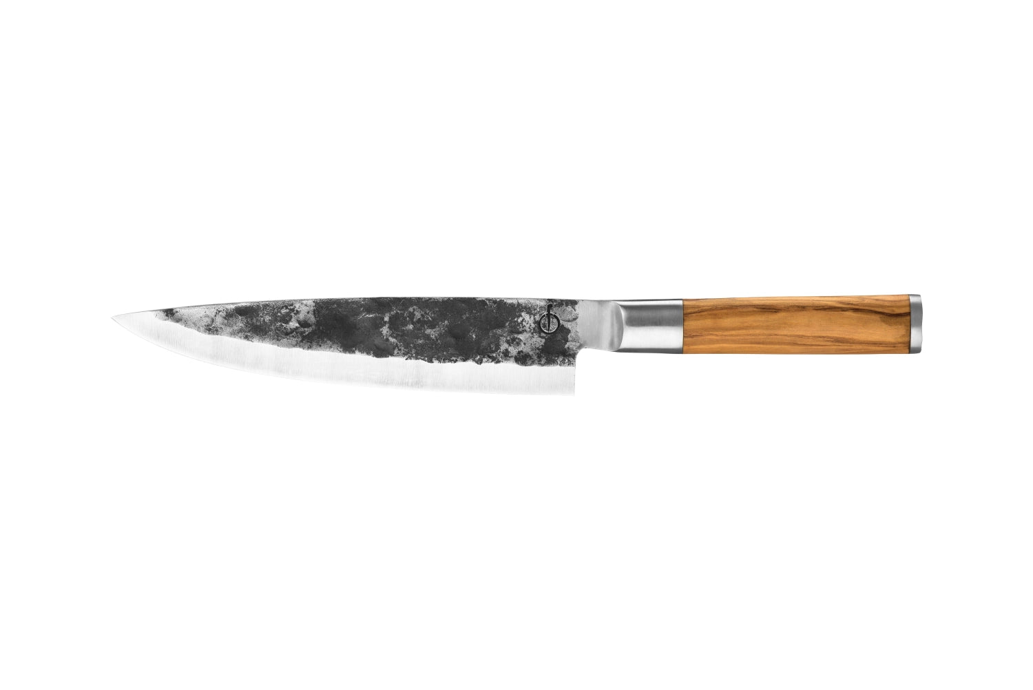 Elegantes Olive Kochmesser mit 20 cm Klinge, ideal für präzise Schneidarbeiten und ergonomischen Griff für müheloses Kochen.