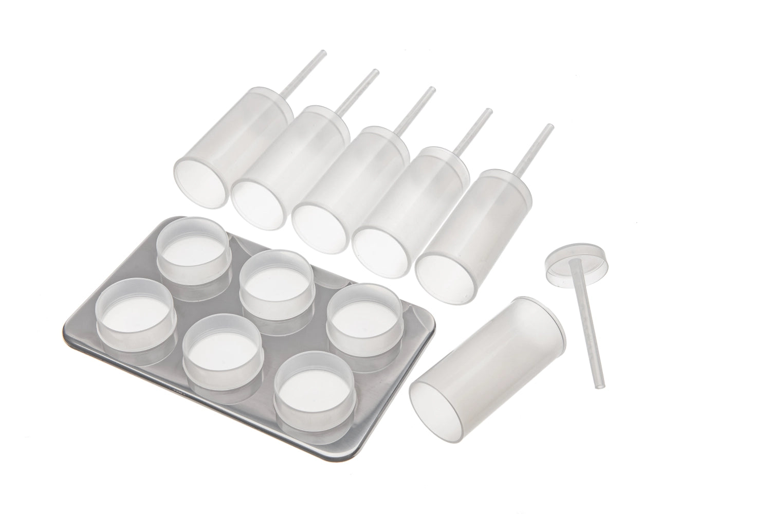 Sechsteiliges Eisform-Set von Cuisipro in stilvollem Weiß, perfekt für kreative Eisrezepte und erfrischende Sommergenüsse.