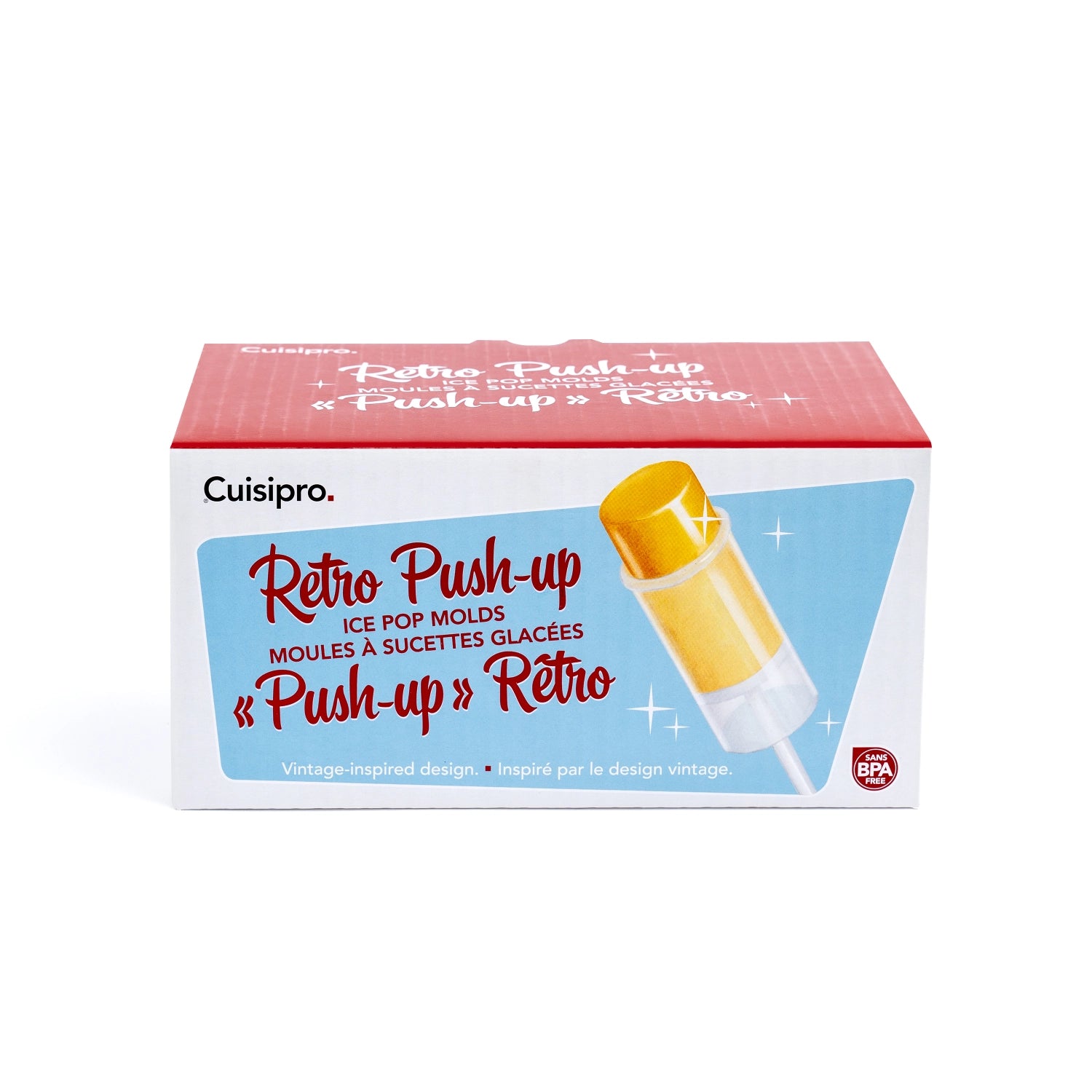Cuisipro 6er Set Eisformen für erfrischende Eis-Pops, perfekt für kreative Sommerleckereien und unvergessliche Familienmomente.
