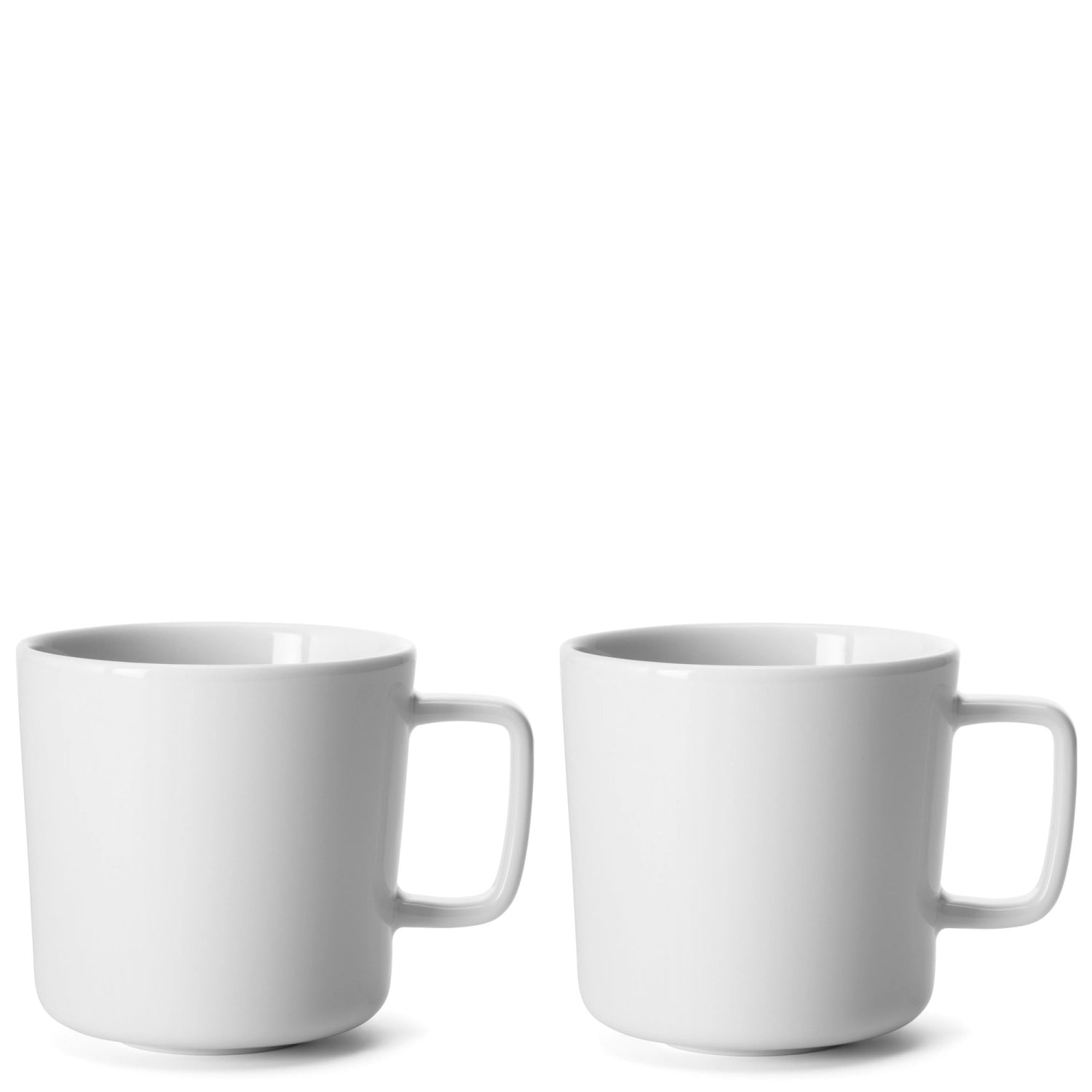 Elegantes 2er Set weiße Kaffeetassen (370ml) von LSA, perfekt für Latte Macchiato und stilvolle Kaffeepausen.