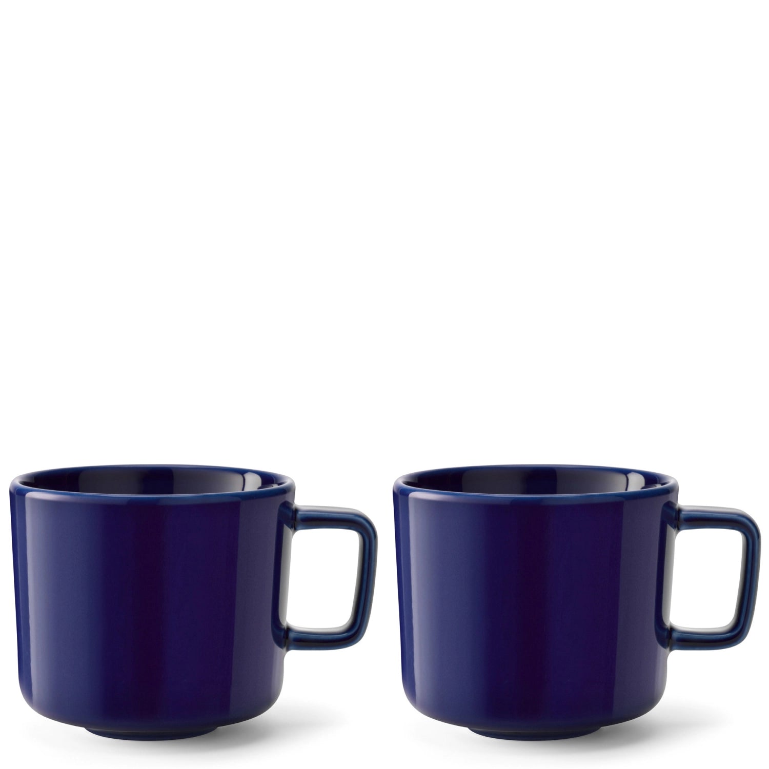 Elegantes 2er Set Kaffeetassen (260ml) in strahlendem Kobalt von LSA, perfekt für Cappuccino und stilvolle Kaffeepausen.