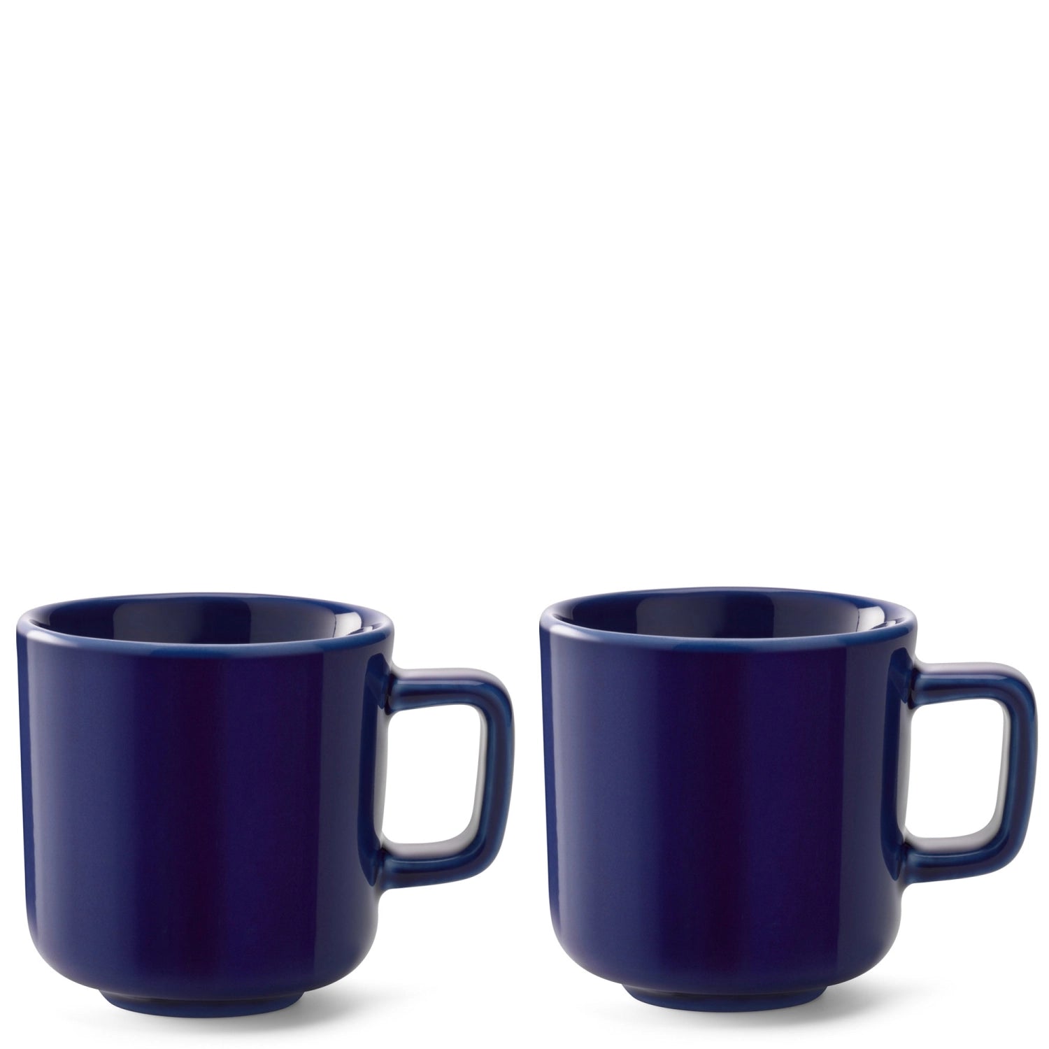 Elegantes 2er Set Kaffeetassen (370ml) in Cobalt von LSA, perfekt für Latte Macchiato und stilvolle Kaffeepausen.