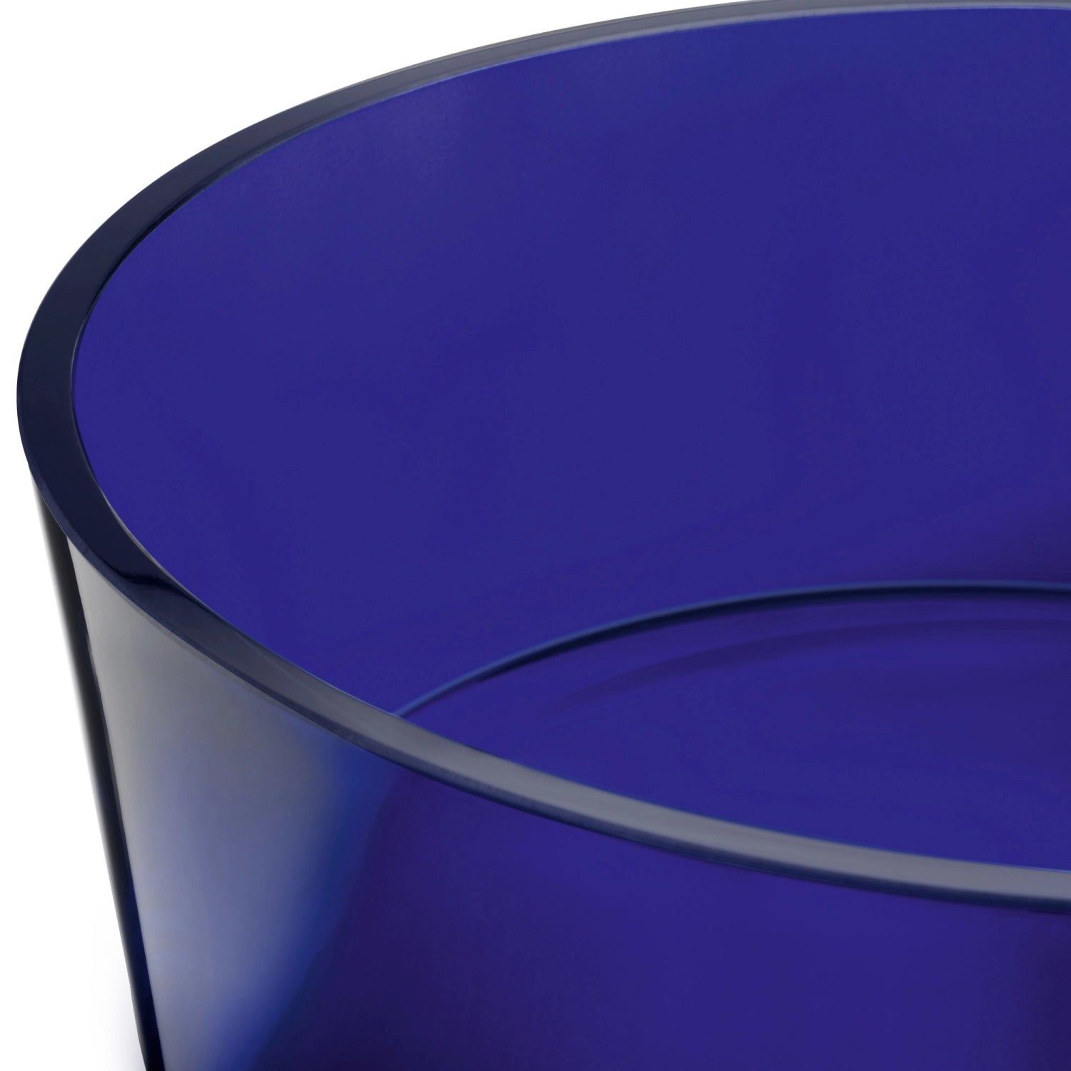 Elegante Schale aus tiefblauem Glas von LSA, 30 cm Durchmesser, perfekt für kreative Arrangements und stilvolle Tischdekoration.