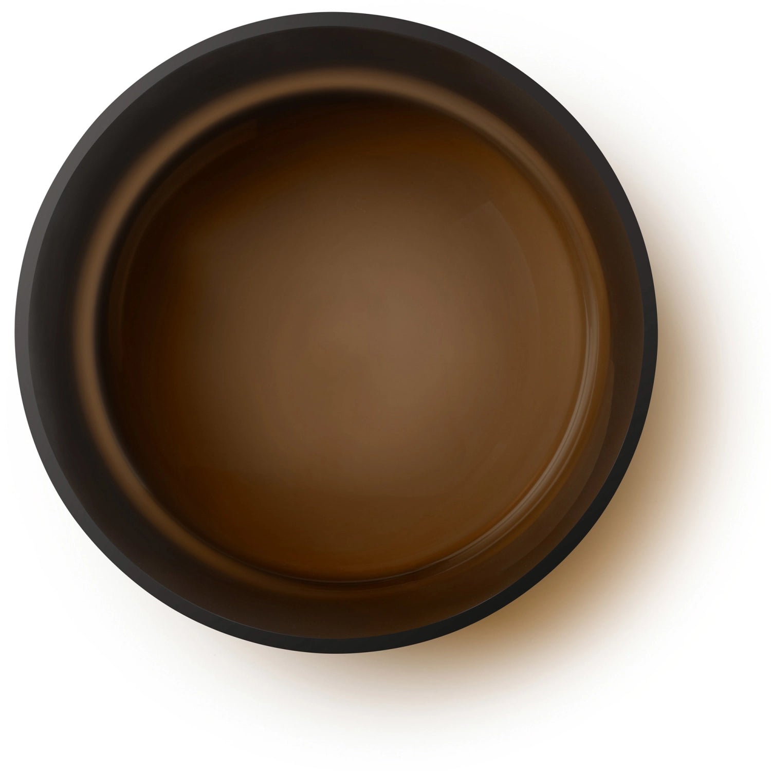 Stilvolle Schale aus Glas in Mocha-Farbe, 30 cm Durchmesser und 10 cm Höhe, perfekt für ansprechende Arrangements und moderne Tischdekoration.