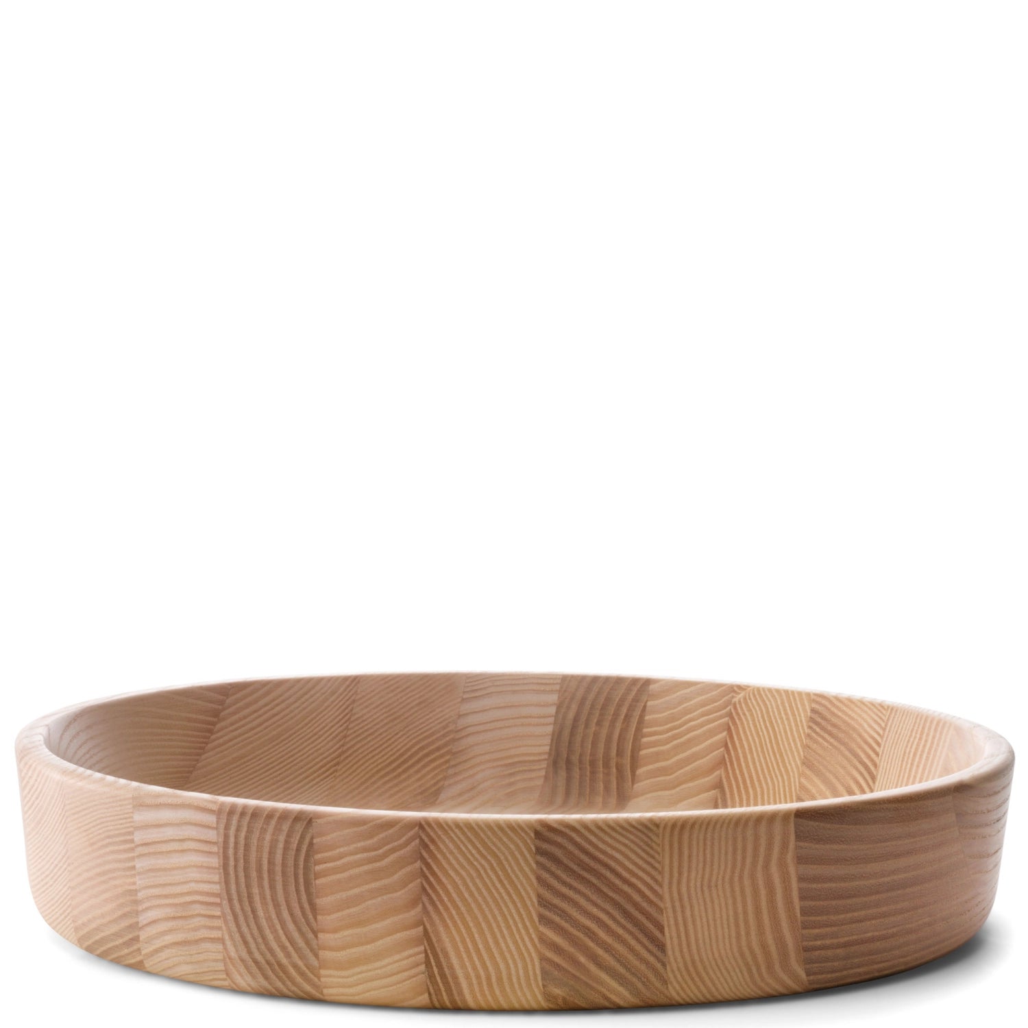 Stilvolle Schale aus Esche mit 33 cm Durchmesser und 6 cm Höhe, ideal für ansprechende Tischdekoration und vielseitige Nutzung.