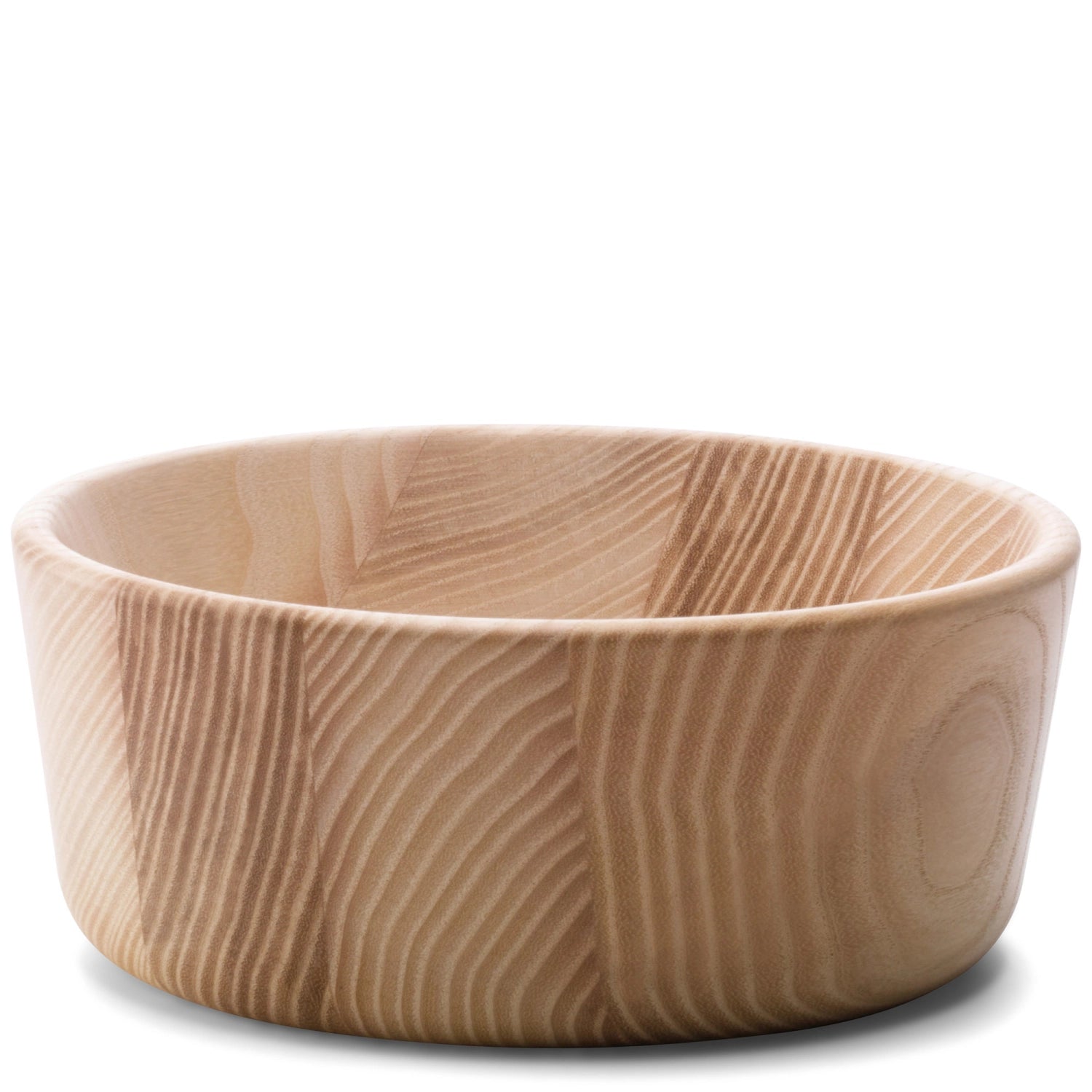 Stilvolle Schale aus Esche mit einem Durchmesser von 15 cm und einer Höhe von 6 cm, ideal für ansprechende Tischdekoration und Servieren.