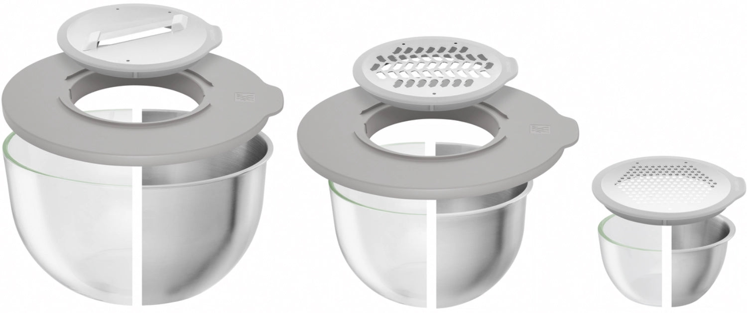 Praktisches 5-teiliges Zubehörset von Zwilling für die vakuumierte Lagerung, ideal für frische Lebensmittel und effiziente Aufbewahrung.