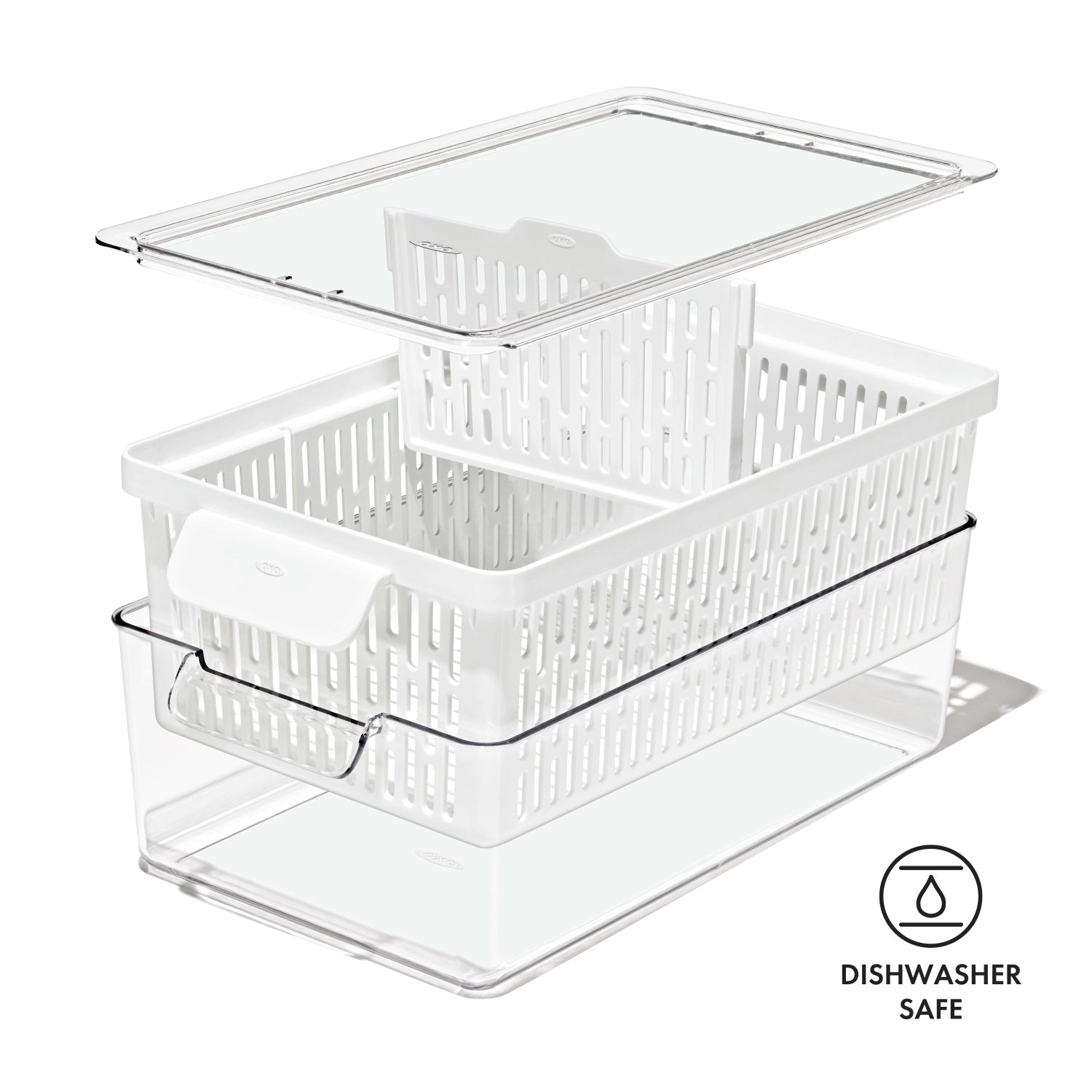 OXO Good Grips Produce Saver Frischhaltebox in mittel, ideal für die Lagerung von frischen Lebensmitteln, mit innovativem Design für maximale Frische.