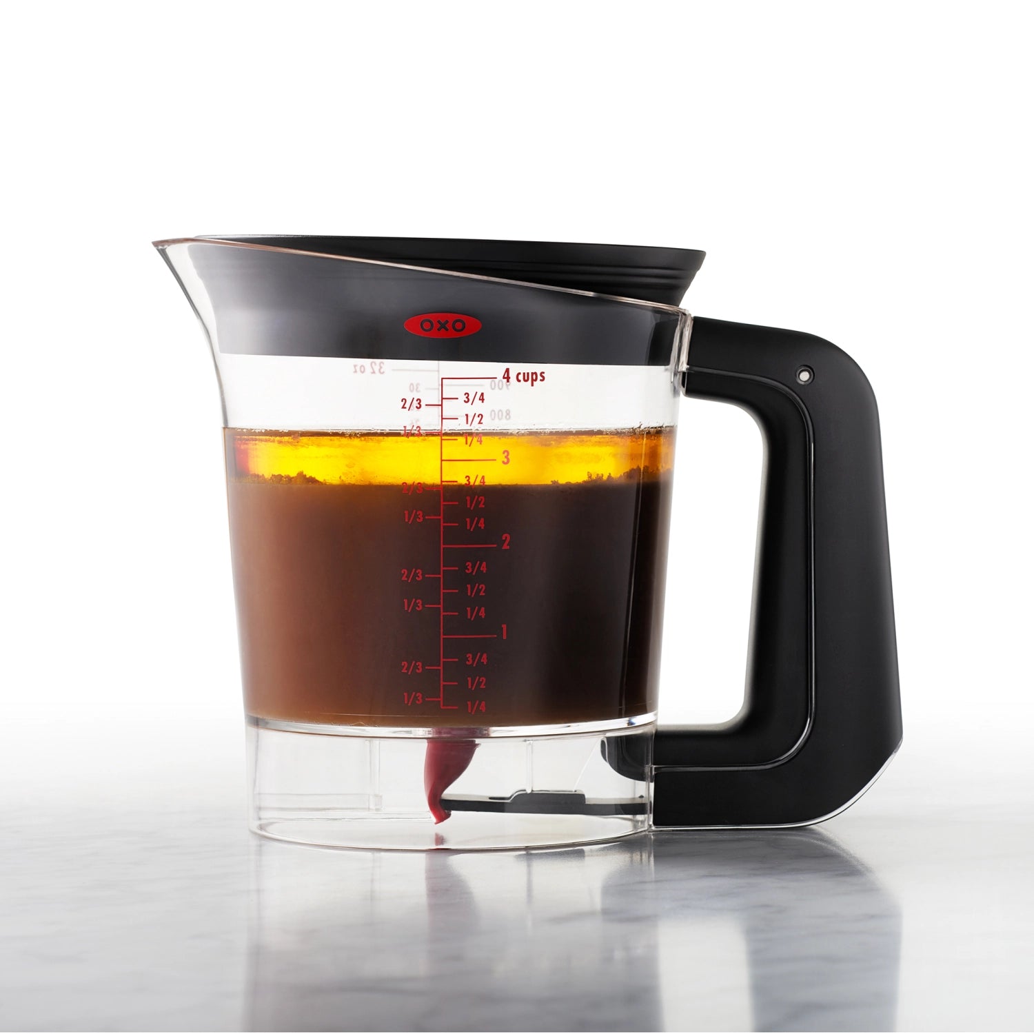 OXO Good Grips Fetttrenner 1L, ein nützliches Küchenwerkzeug zur einfachen und effektiven Trennung von Fett von Brühe oder Saucen.