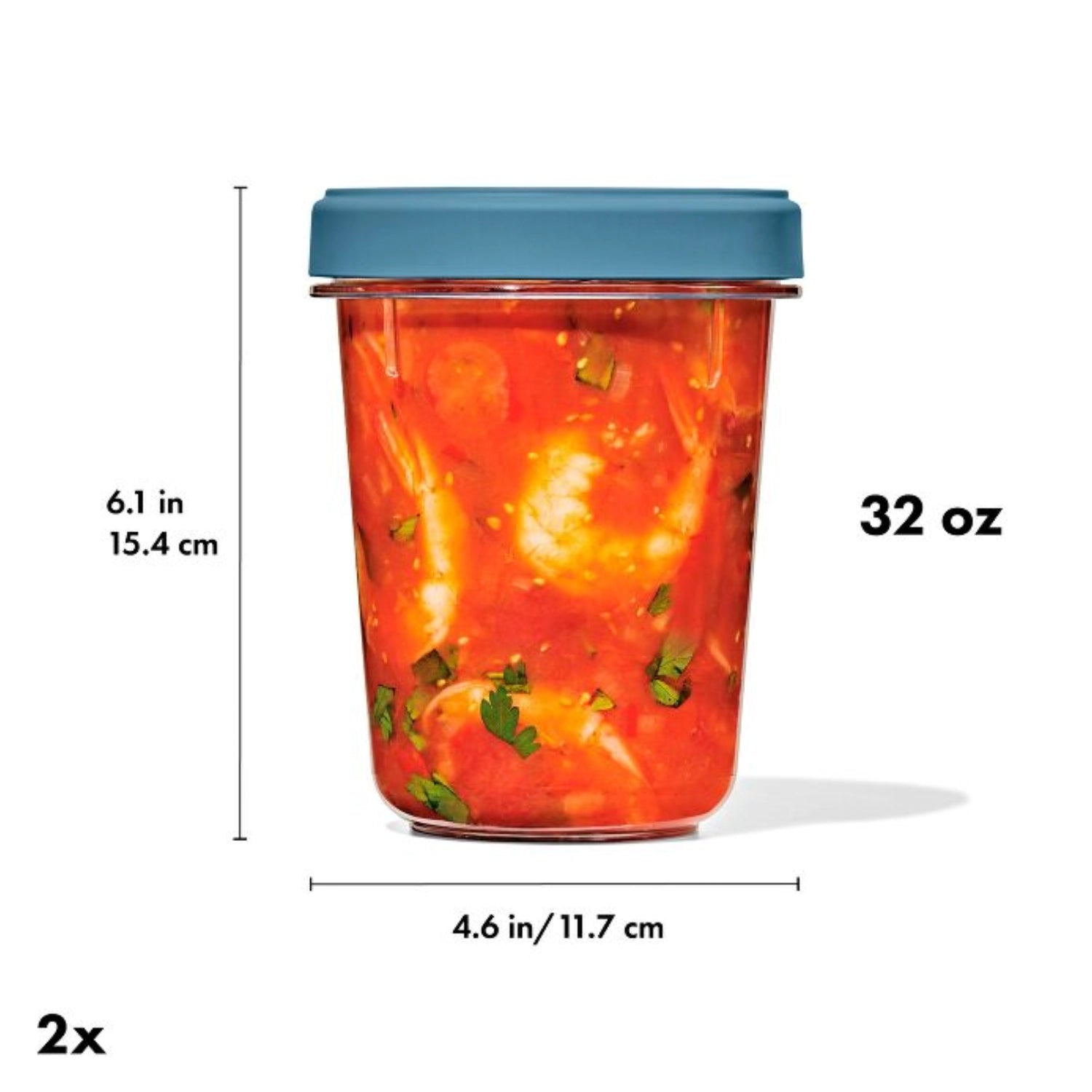 Praktisches 2er Set OXO Good Grips Aufbewahrungsboxen (900ml) für platzsparende und vielseitige Aufbewahrung von Lebensmitteln.
