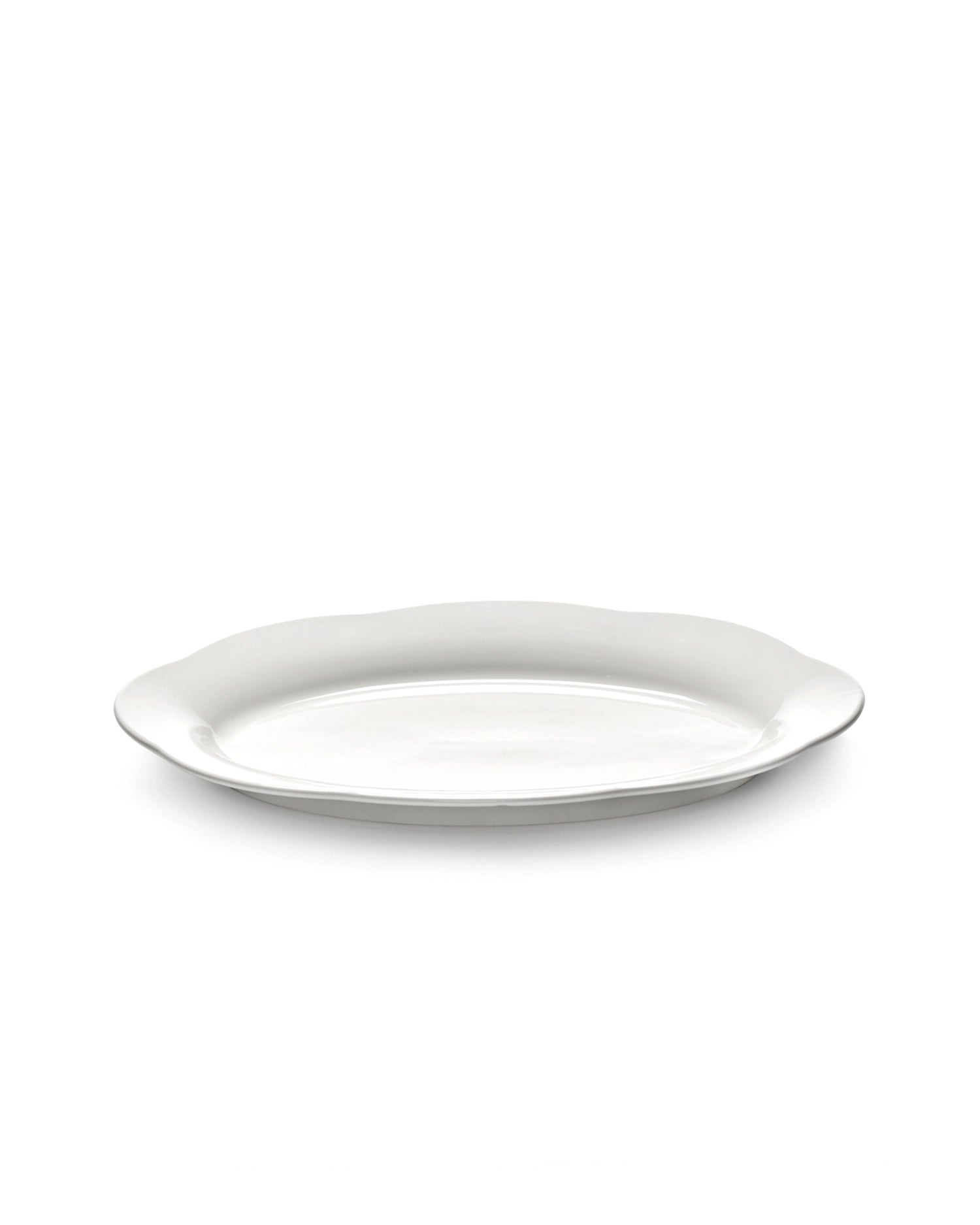 Eleganter ovaler tiefen Teller aus weißem Porzellan, ideal für stilvolle Tischdekoration und servieren von Speisen, von Serax.
