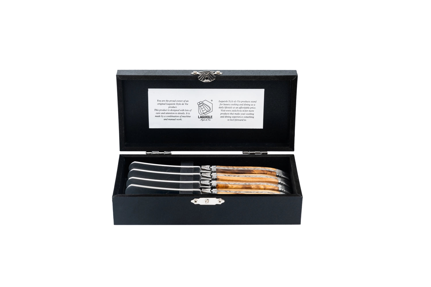 Luxury Line Buttermesser Olivenholz in Braun präsentiert im Onlineshop von KAQTU Design AG. Besteck ist von Laguiole Style de Vie