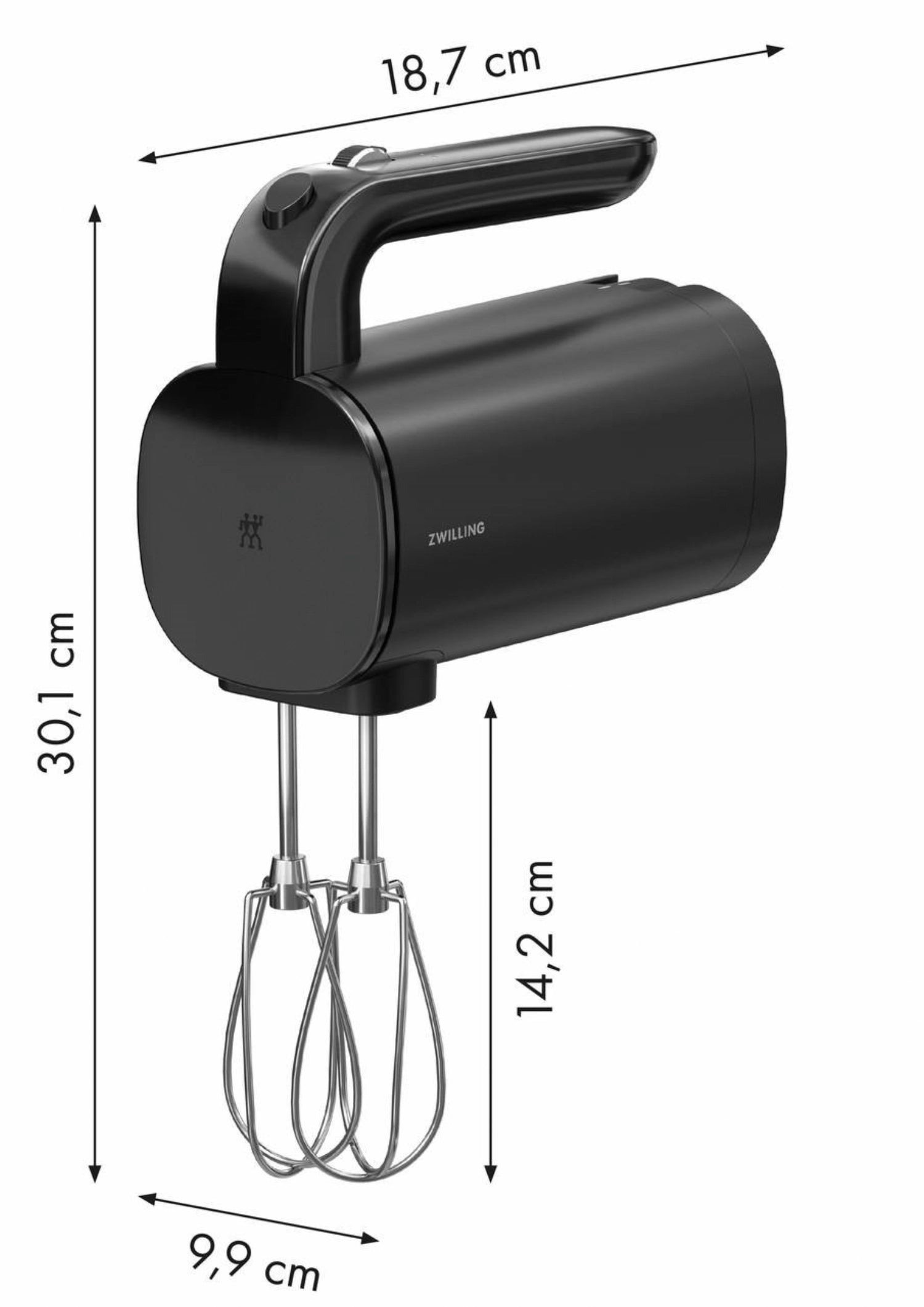 Stylischer Handmixer Xtend von Zwilling, perfekt für müheloses Mixen ohne Kabel, ideal für moderne Küchen und kreative Kochprojekte.