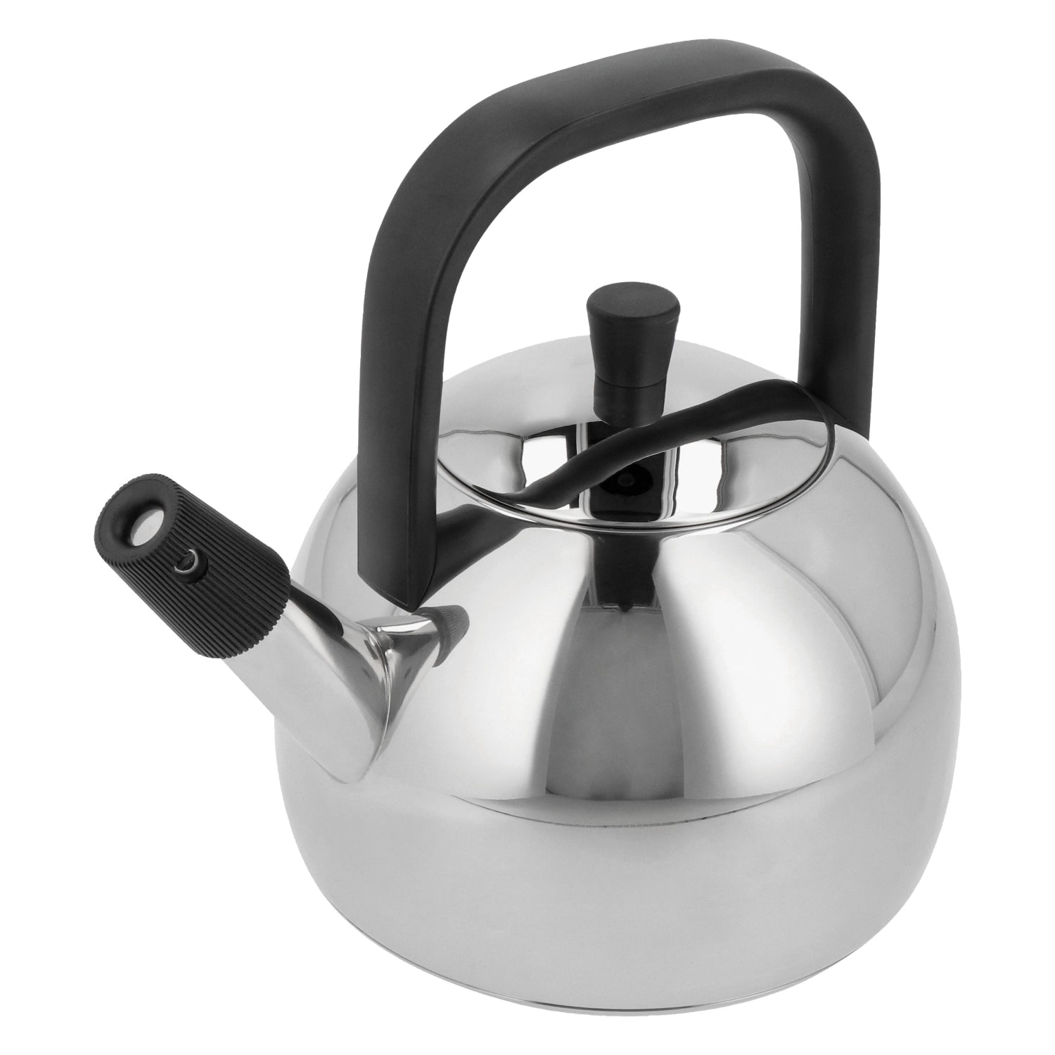 Eleganter 3-Flötenkessel von Demeyere, 1.6l, aus hochwertigem Edelstahl, ideal für Teeliebhaber und modernes Küchendesign.