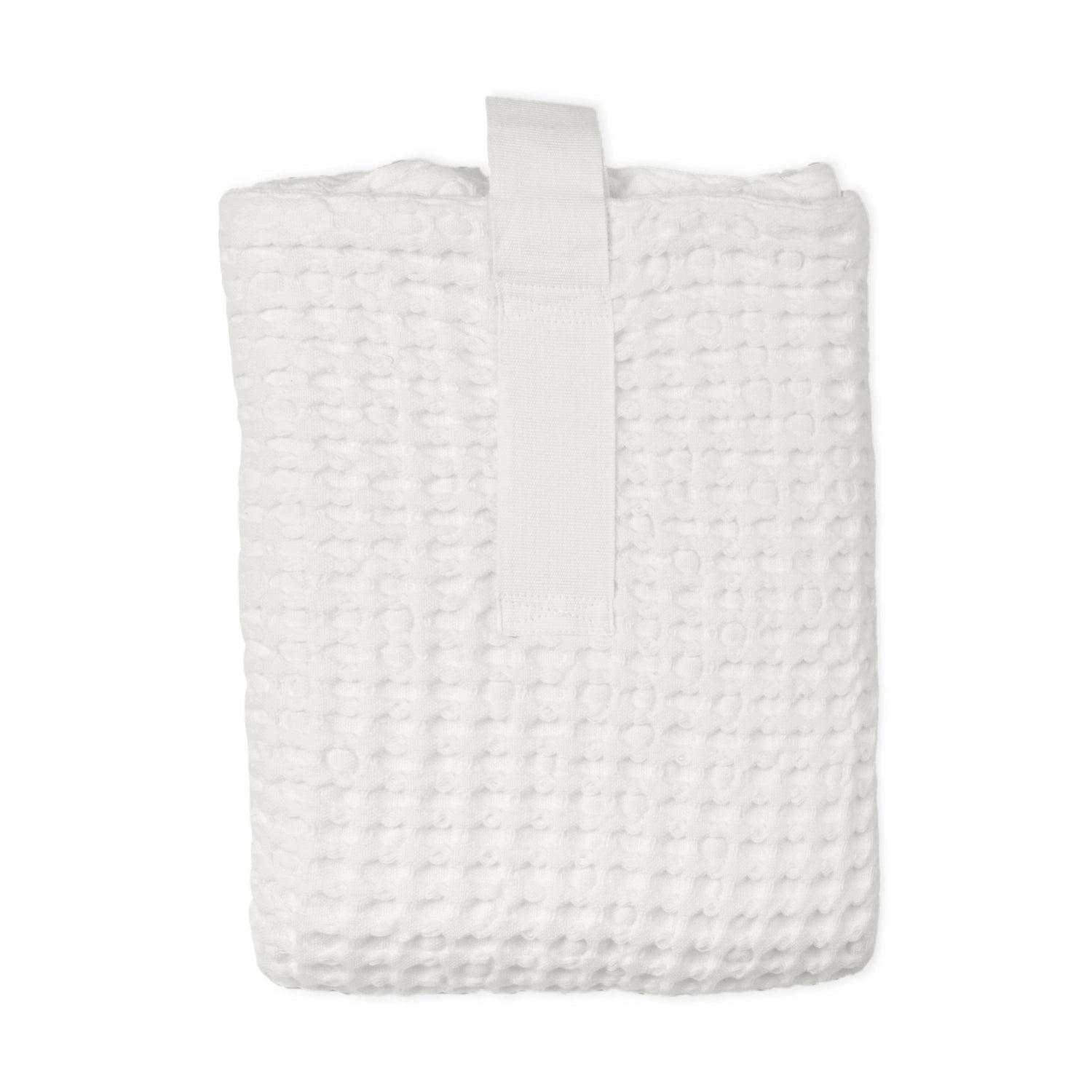Hochwertige Big Waffle Badematte in natürlichem Weiß, 80x55 cm, aus 100% Biobaumwolle – perfekt für ein umweltfreundliches Badezimmerdesign.