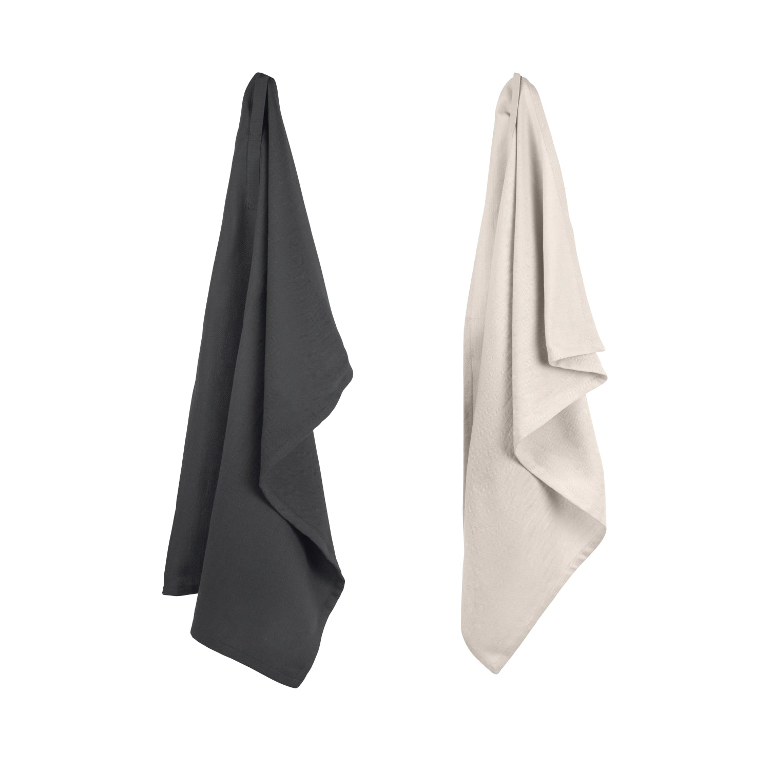 Hochwertiges 2er Set Geschirrtücher aus Biobaumwolle, 53x86cm, ideal für umweltfreundliche Küchen und nachhaltige Haushaltsführung.