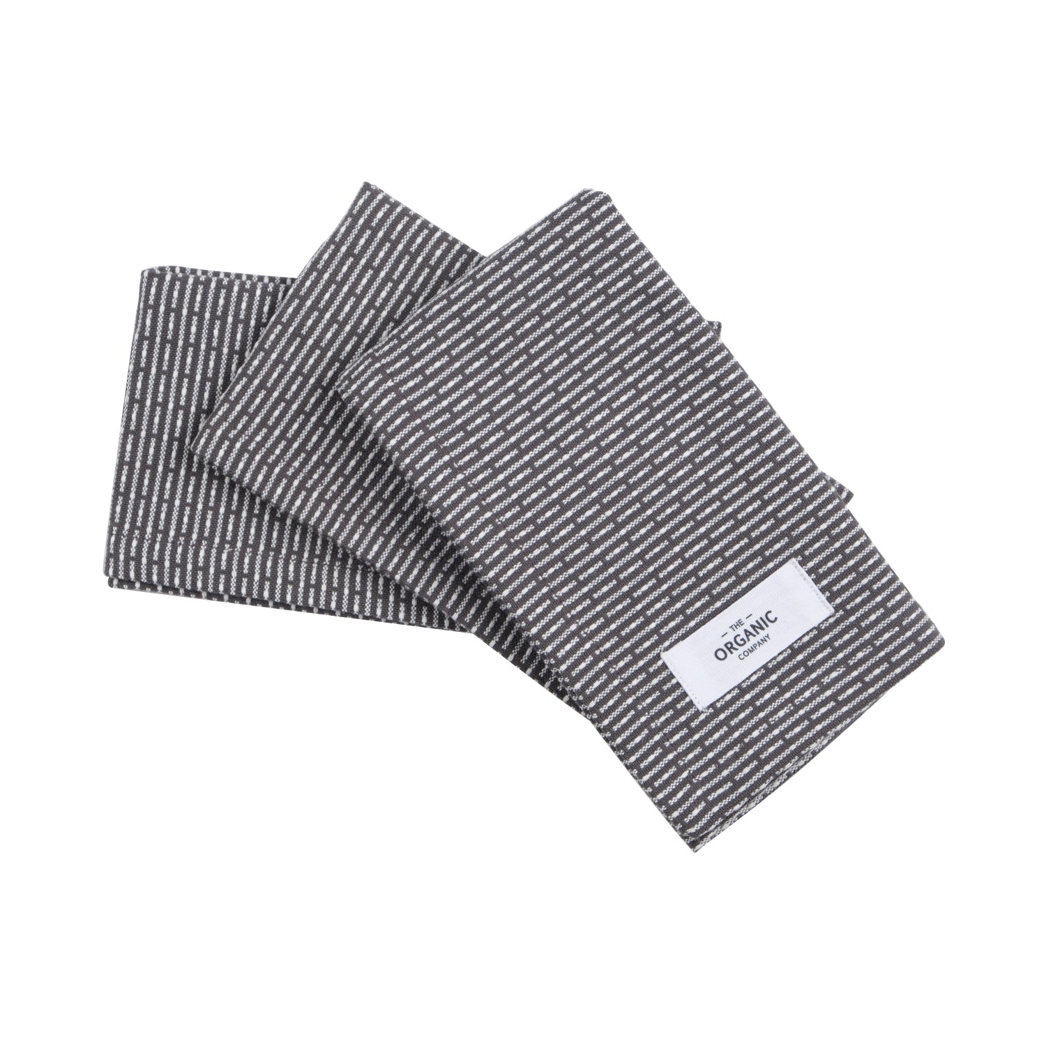 Elegantes 3er Set Spültücher in evening grey, aus 100% Biobaumwolle, ideal für stilvolle und nachhaltige Küchen. Maße: 30x35cm.