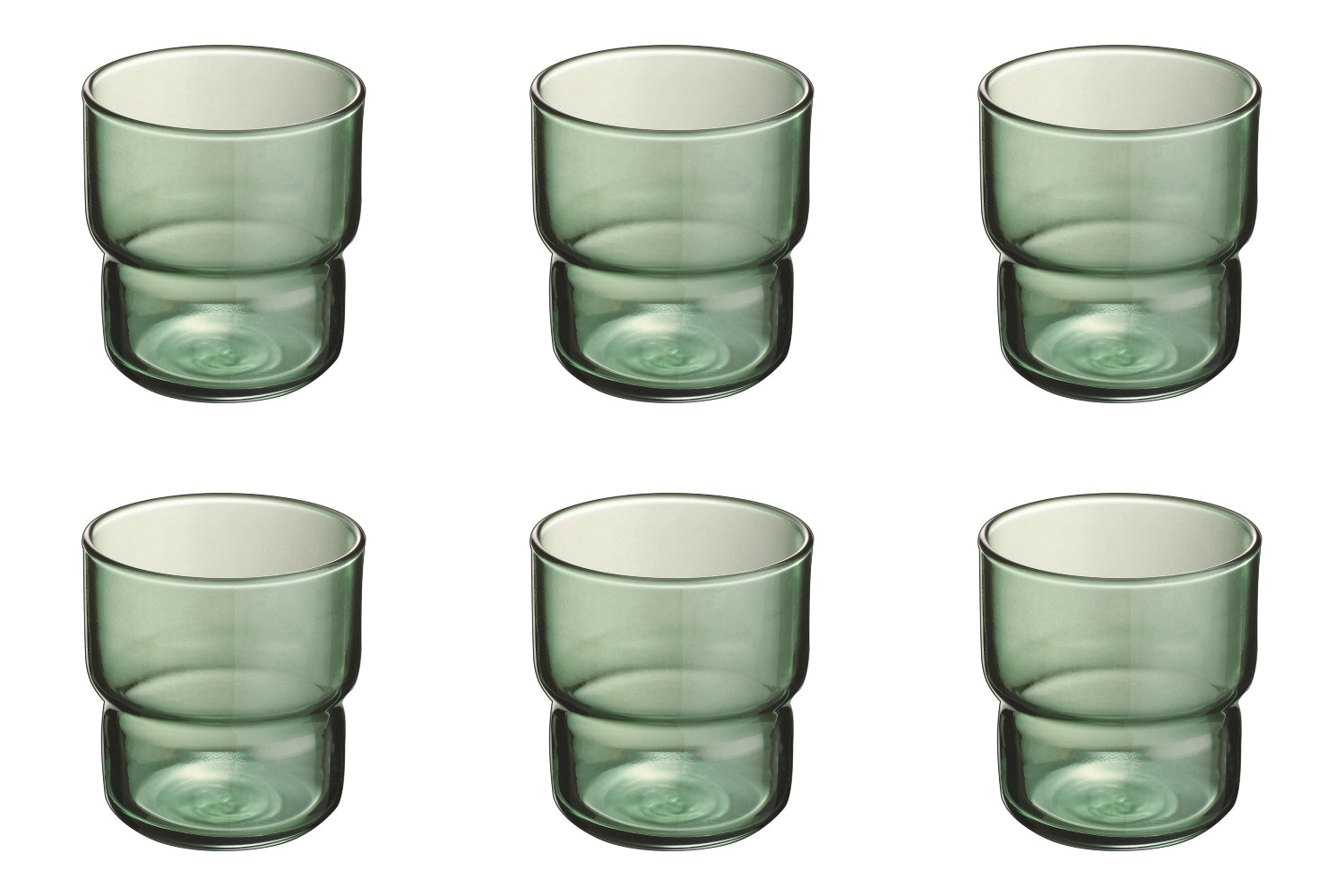Stilvolles 6er Set Log Brush OF Becher in Dunkelgrün, 0.22l, D7.3cm, H7.9cm – perfekt für gemütliche Abende und besondere Momente.