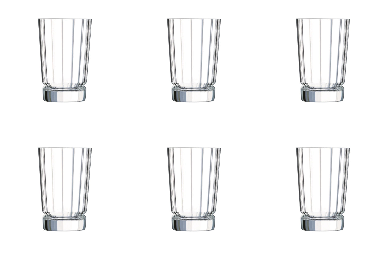Stilvolles 6er Set Bourbon Street Wassergläser von Arc, 0.36l, D8.5cm, H13cm, perfekt für erfrischende Getränke und festliche Anlässe.