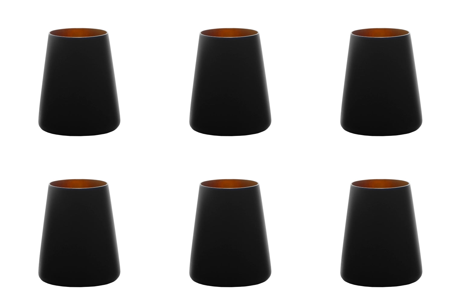 Stilvolles 6er Set Elements Power Becher in Schwarz/Bronze, 380ml, perfekt für erfrischende Getränke und besondere Anlässe.