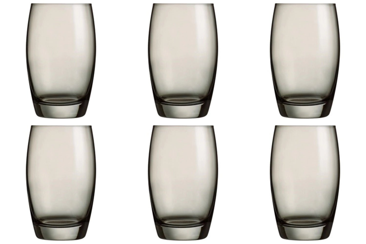 Elegantes 6er Set graue Wassergläser Salto Color Studio von Arc, 0.35l, H12.1cm, ideal für jeden Anlass, modernes Design und praktische Handhabung.