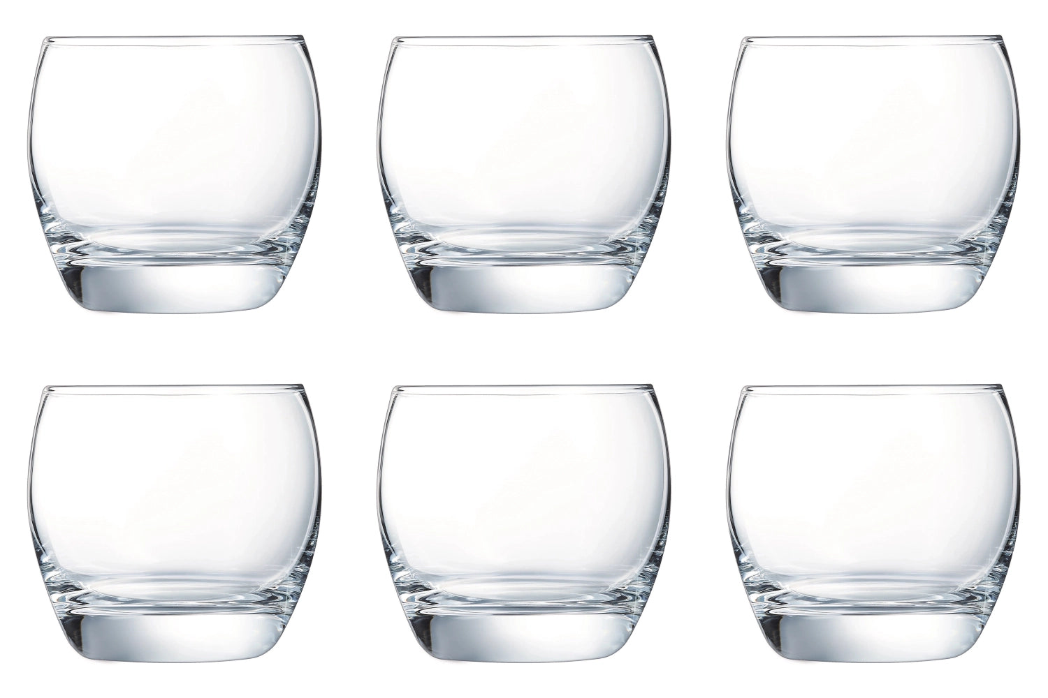 Stilvolles 6er Set Salto Becher von Arc, 0.32l, D8.9cm, H8.3cm, perfekt für Getränke jeder Art, zeitloses Design und hohe Funktionalität.