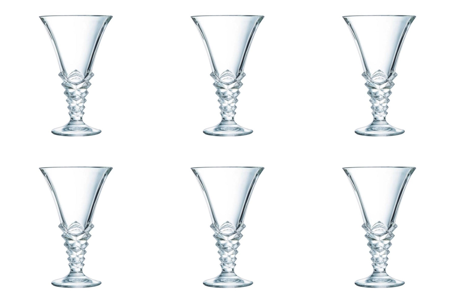 Elegantes 6er Set Palmier Sundae Becher von Arc, 0.37lt, perfekt für Desserts und kalte Getränke, ideal für jeden Anlass.