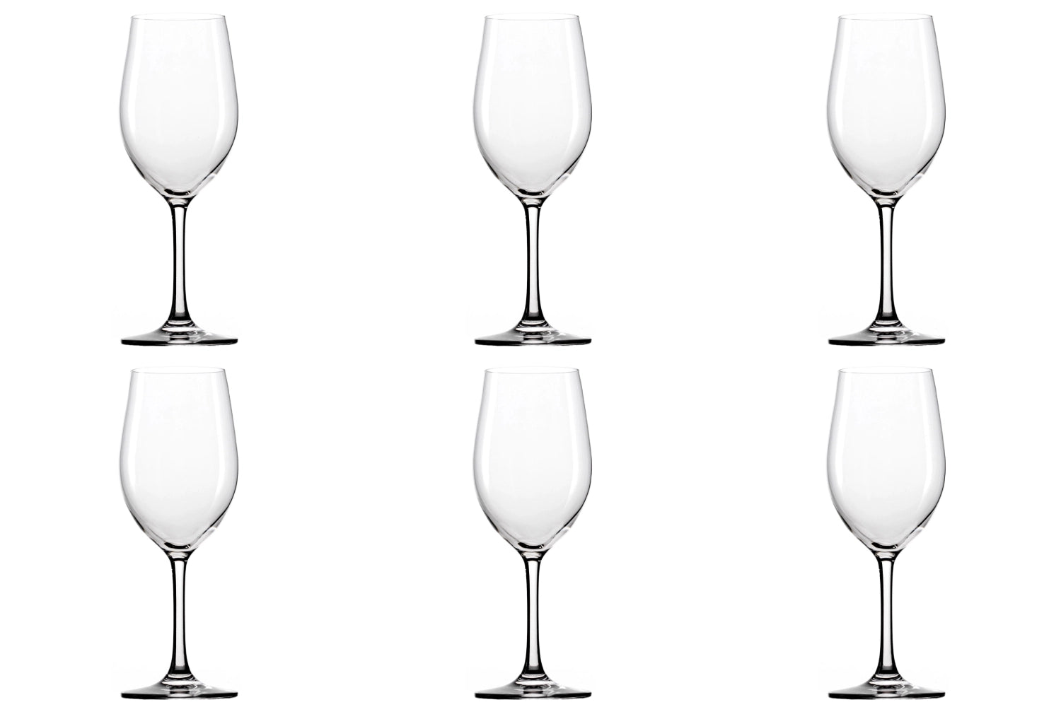 Elegantes 6er Set Classic Weissweinkelche (370ml) von Stölzle, perfekt für Weisswein, stilvoll und robust, Höhe: 206mm.